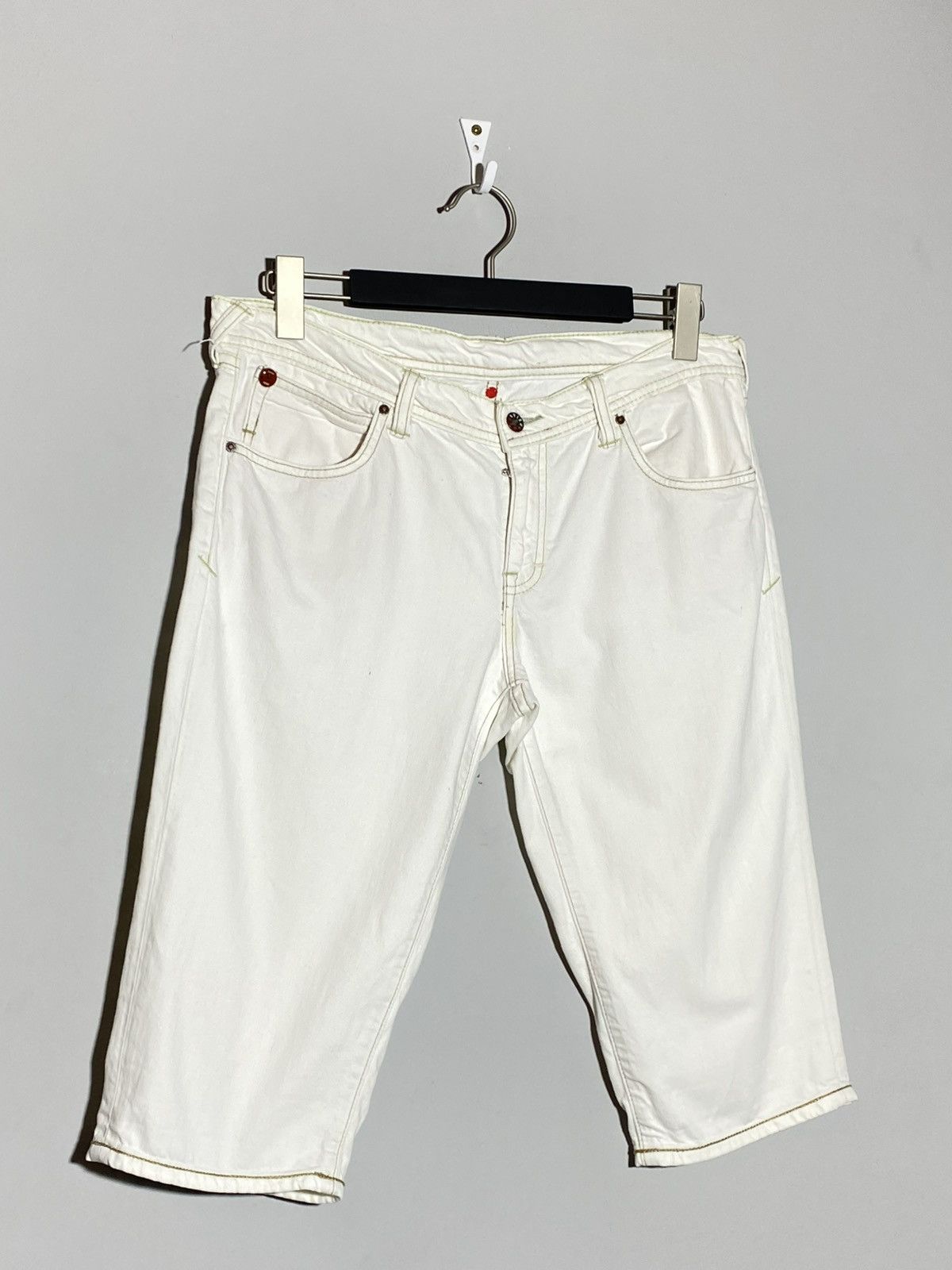 Evisu × Puma Evisu x Puma Vintage White Denim Shorts Rare Item Size US 32 / EU 48 - 3 Thumbnail