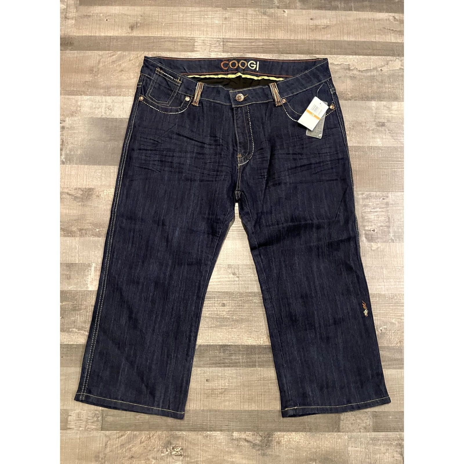 Coogi COOGI Jeans Skinny Hip Hop Embroidered Rainbow Colorful Spellout NWT Size 18 Women Blue 32x20 F200 Size 40" / US 18 - 4 Thumbnail