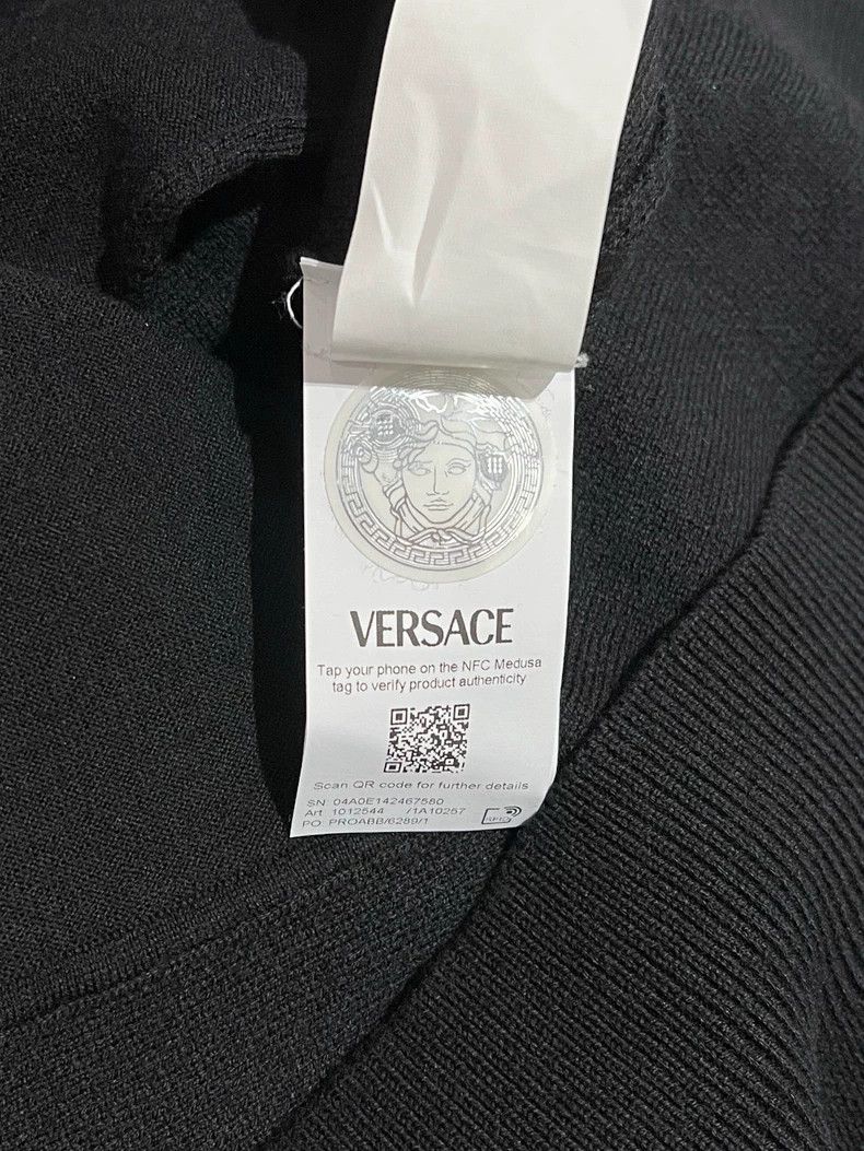 Versace Versace Printed panelled stand-up collar knit jacket Size US M / EU 48-50 / 2 - 7 Thumbnail