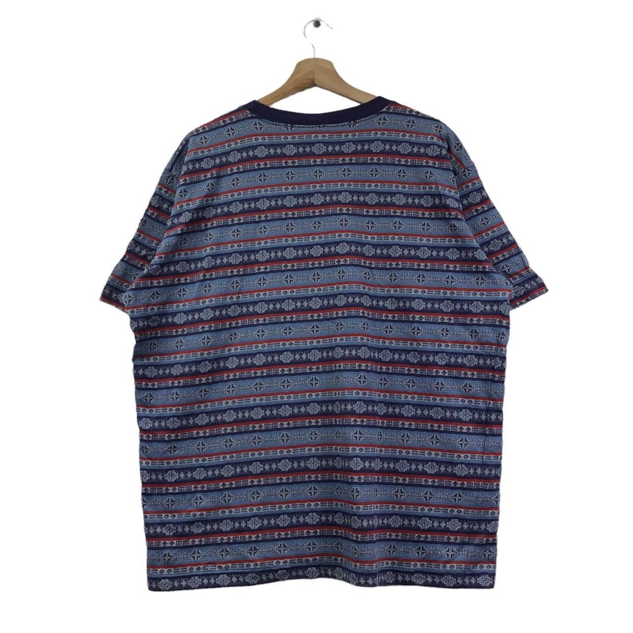 Hang Ten Vtg 80’ HANG TEN SURFING Aztec Navajo Striped Tee Shirt Size US XL / EU 56 / 4 - 4 Thumbnail