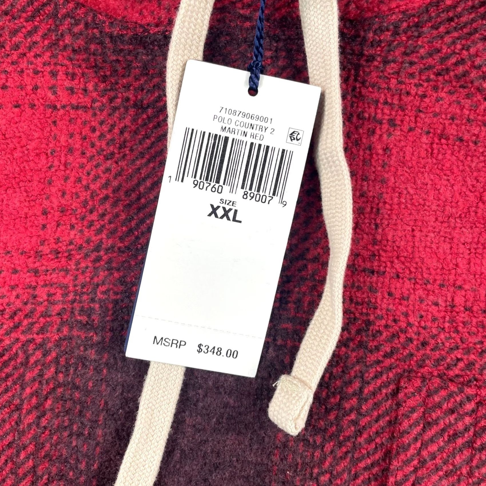 Polo Ralph Lauren VINTAGE Polo Country Ralph Lauren Hoodie Shirt 2XL Red Plaid Logo Pullover Hooded Mens Size US XXL / EU 58 / 5 - 4 Thumbnail