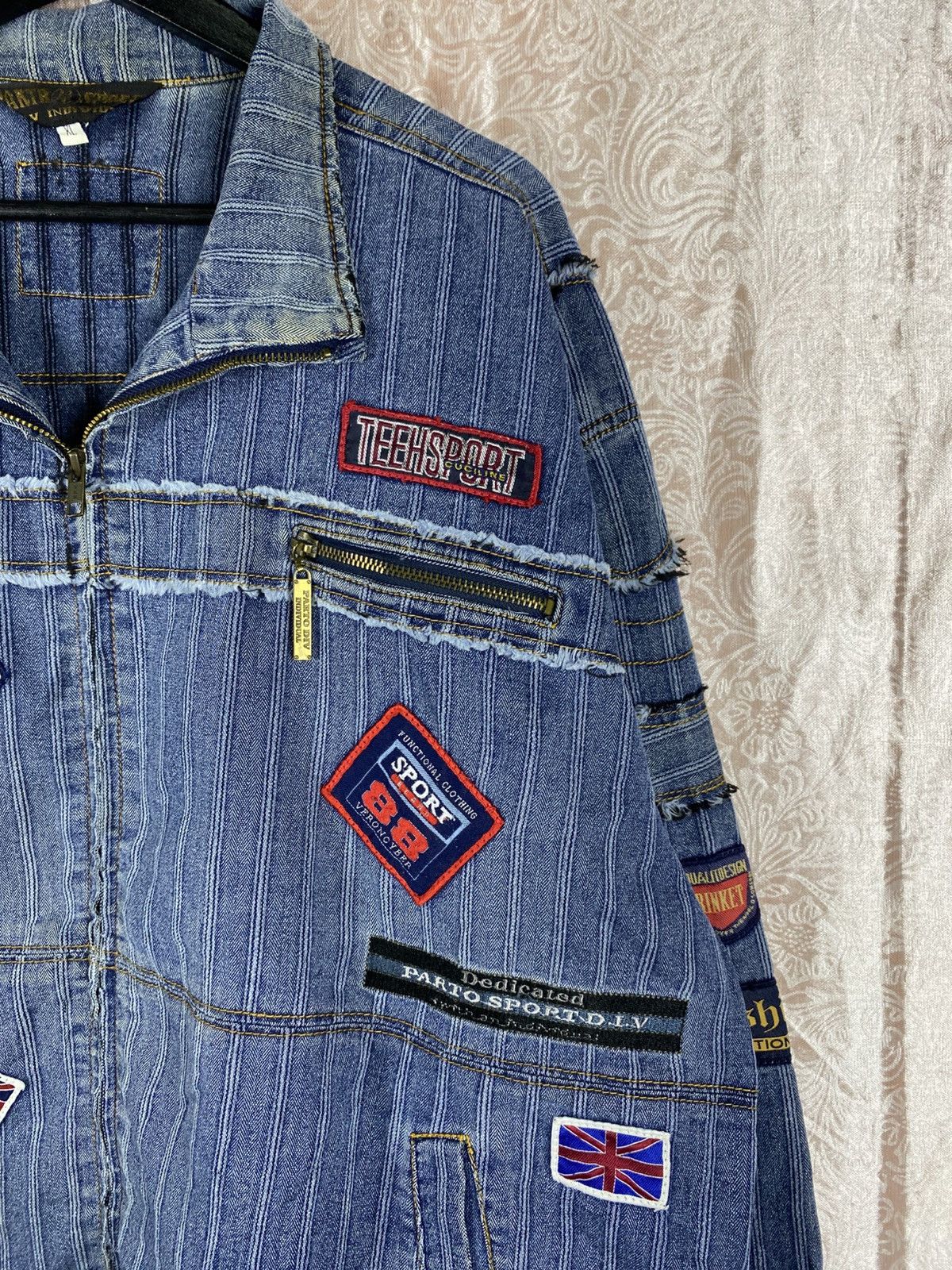 Vintage Vintage Parto Sport Patchwork Denim Jacket Tech Sport Size US XL / EU 56 / 4 - 8 Thumbnail