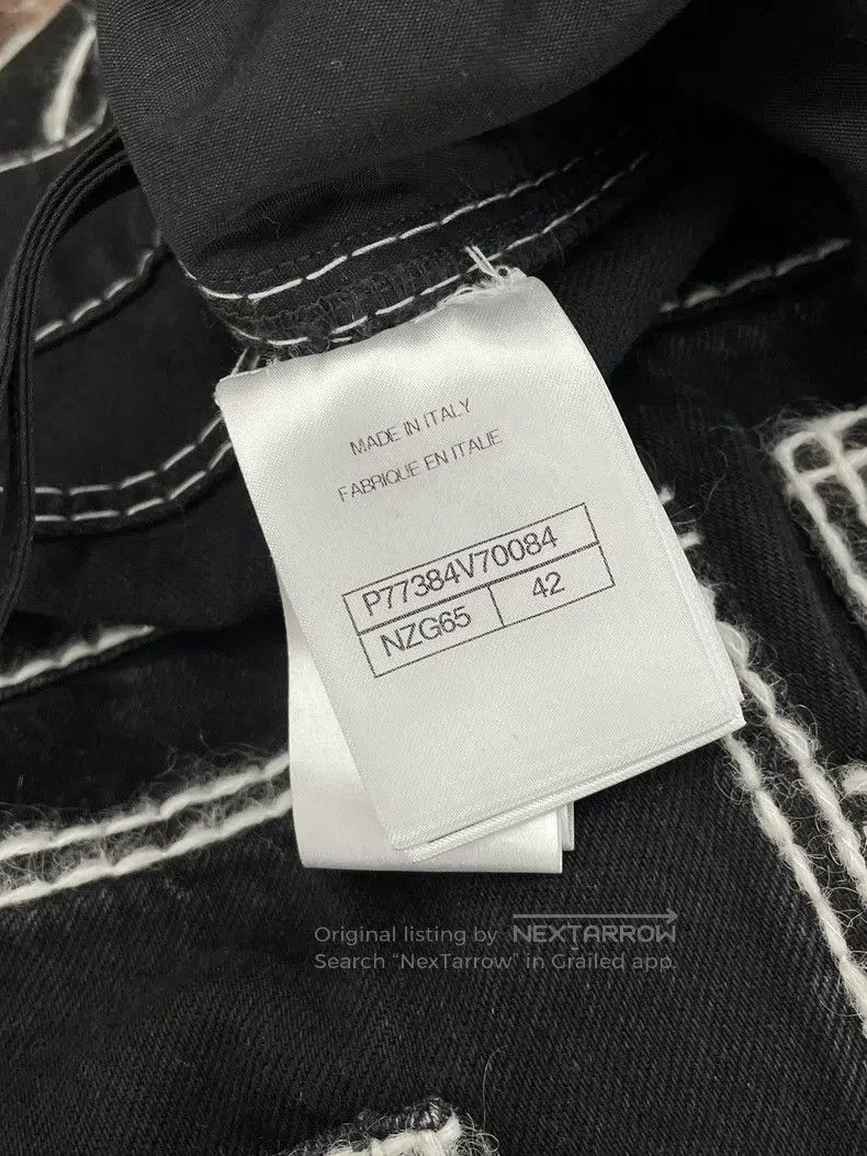 Chanel Chanel 24N black and white logo denim straight trousers Size 27" / US 4 / IT 40 - 5 Thumbnail