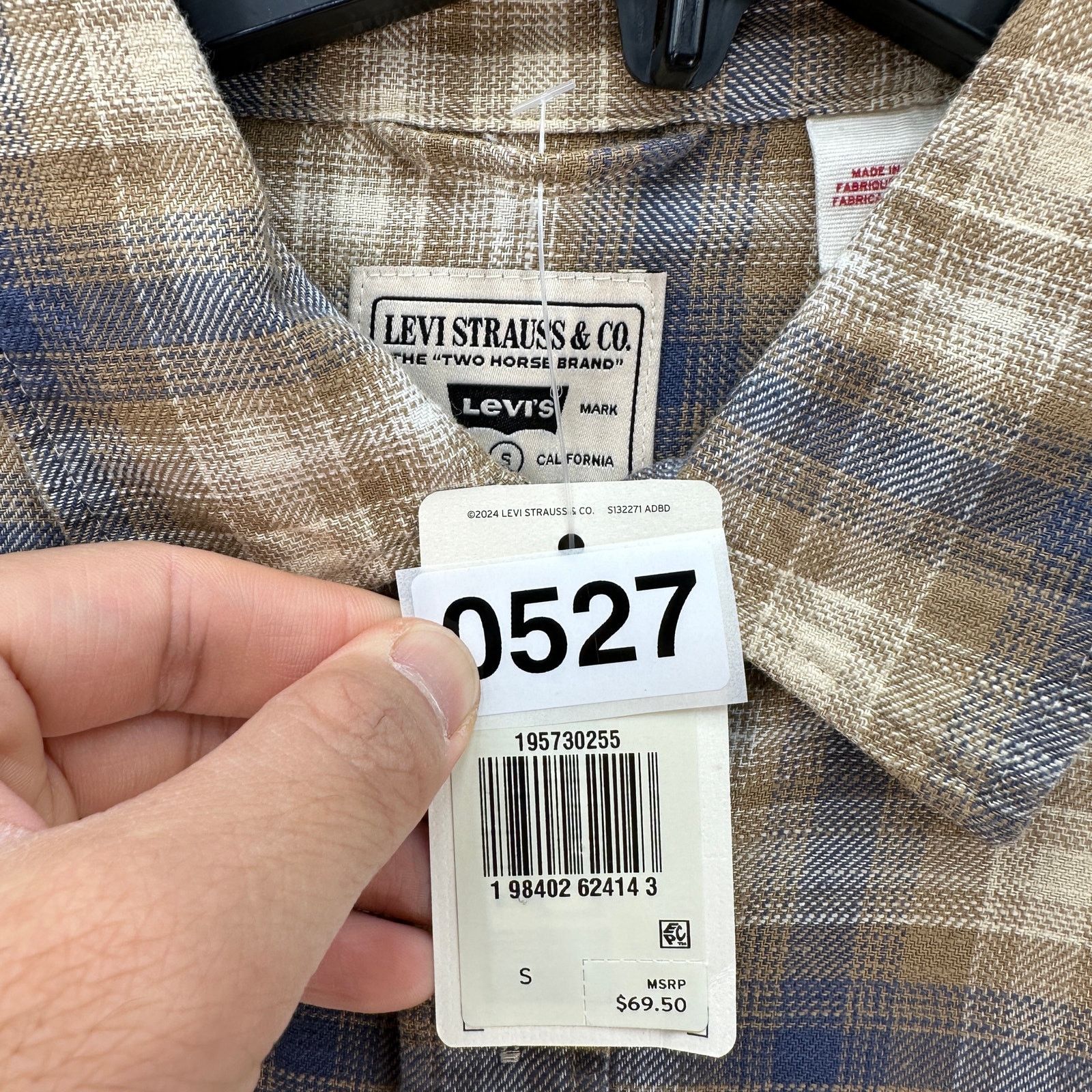 Levi's LEVI'S MEN'S SMALL JACKSON WORKER OVERSHIRT PLAID Size US S / EU 44-46 / 1 - 3 Thumbnail