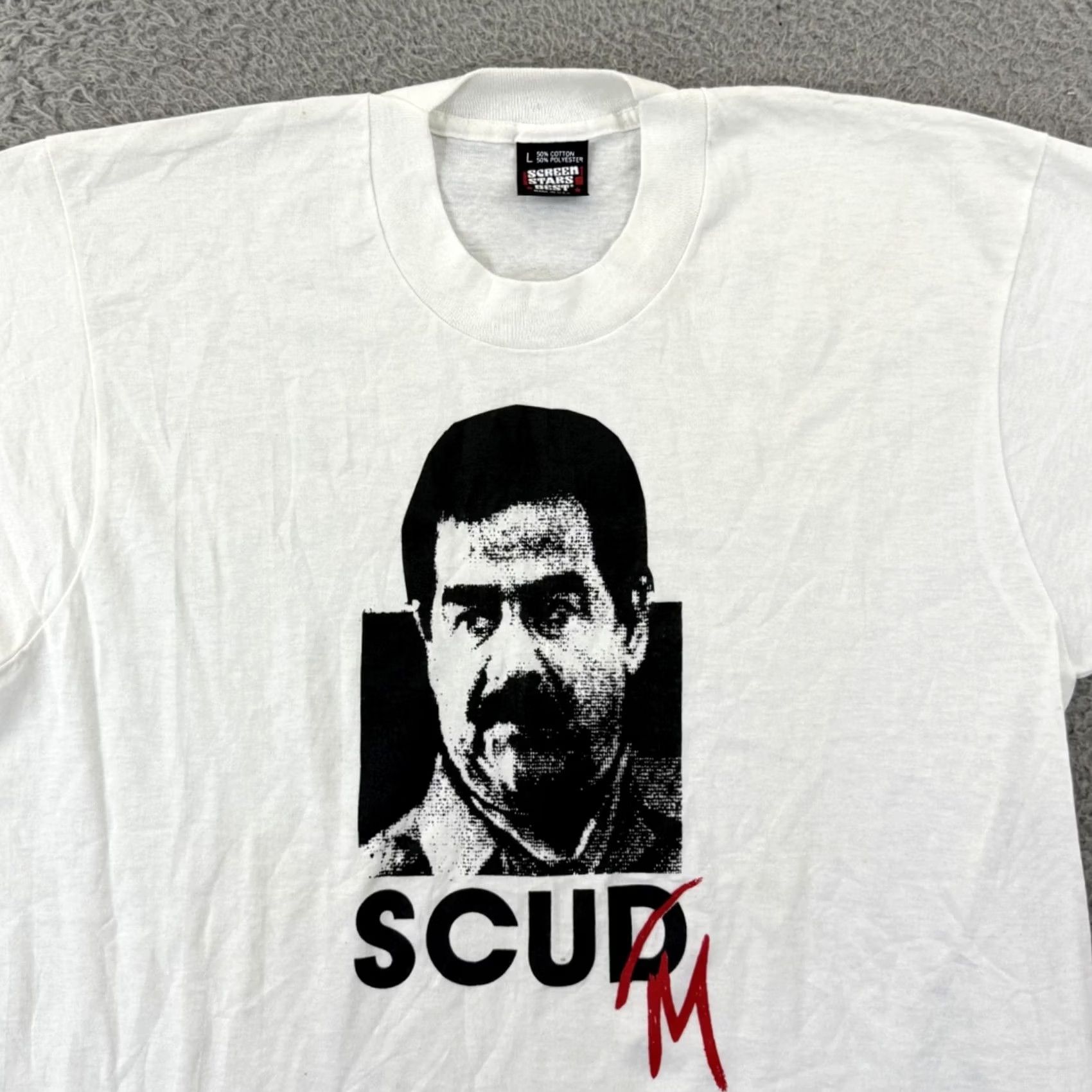 Vintage VINTAGE Saddam Hussein Shirt Mens Large White 90s Short Sleeve Iraq Desert Storm Shirt Mens Large White 90s Short Sleeve Iraq Desert Storm Size US L / EU 52-54 / 3 - 3 Thumbnail