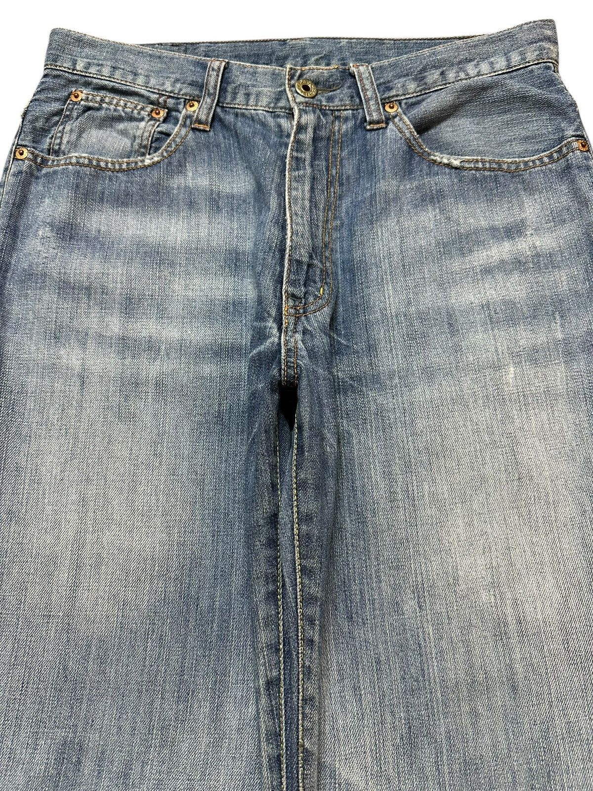Polo Ralph Lauren Vintage Polo Ralph Lauren Faded Wash Distress Loose Jeans Size US 31 - 3 Thumbnail