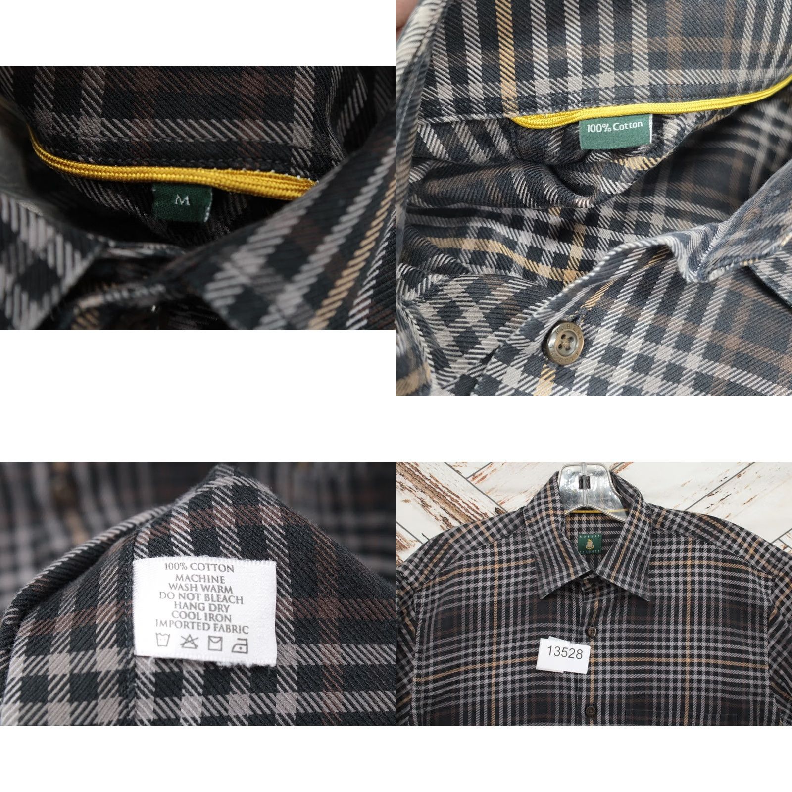 Robert Talbott Robert Talbott Shirt Mens M Black Windowpane Plaid Button-Up Office Size US M / EU 48-50 / 2 - 8 Thumbnail
