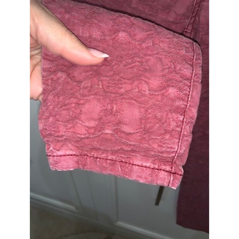 Free People Free People Women's Red Jacquard Textured Skinny Jeans Size 26" / US 2 / IT 38 - 5 Thumbnail