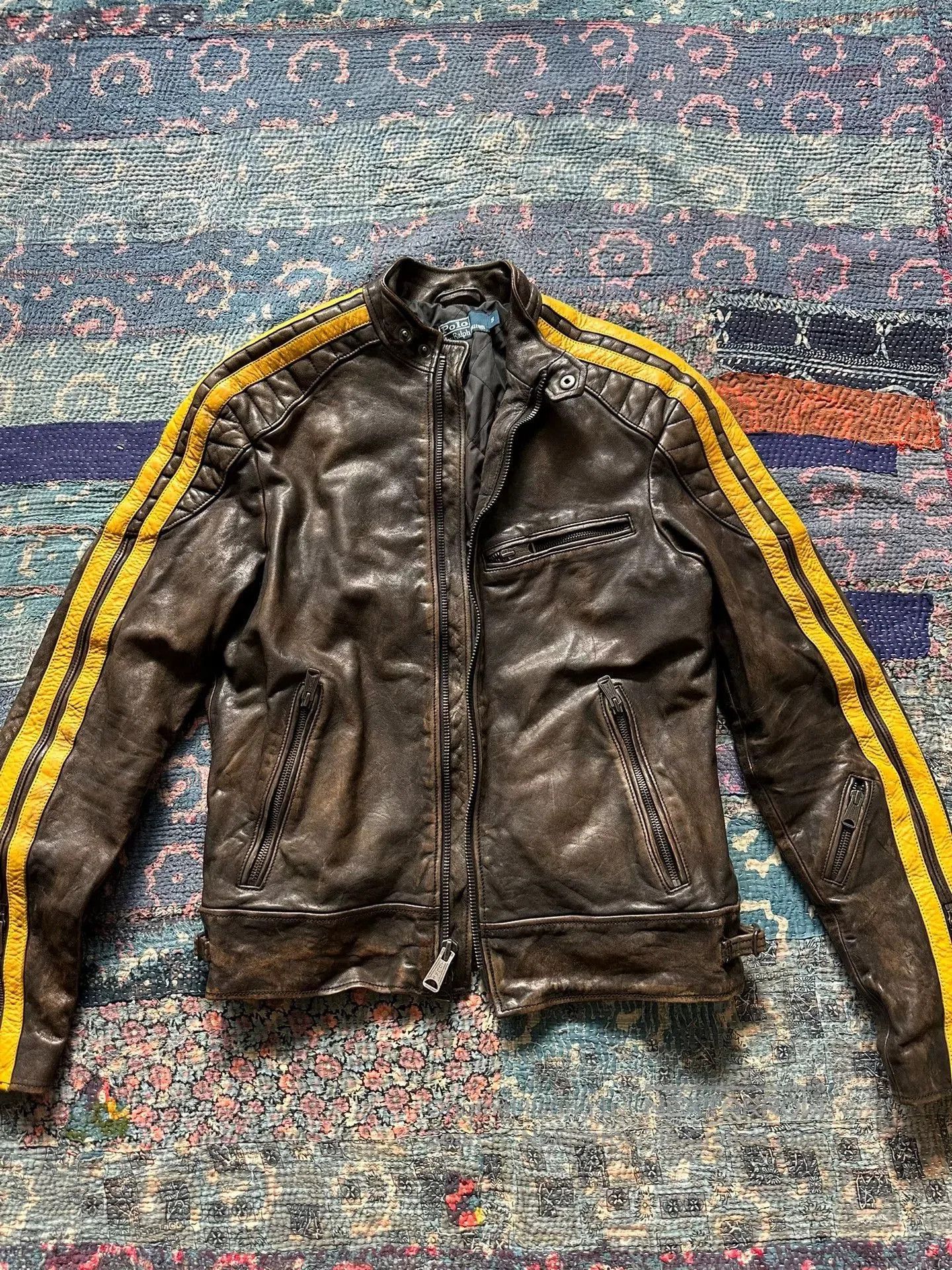 RRL Ralph Lauren raloh lauren motorcycle leather jacket. Size US S / EU 44-46 / 1 - 1 Thumbnail