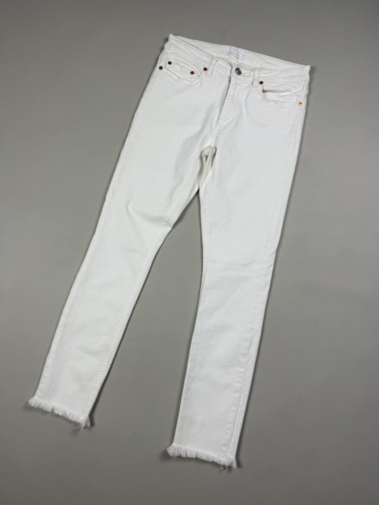 Acne Studios Acne Studios Skin 5 White Vintage Ladies Skinny Jeans Size 29" - 4 Thumbnail