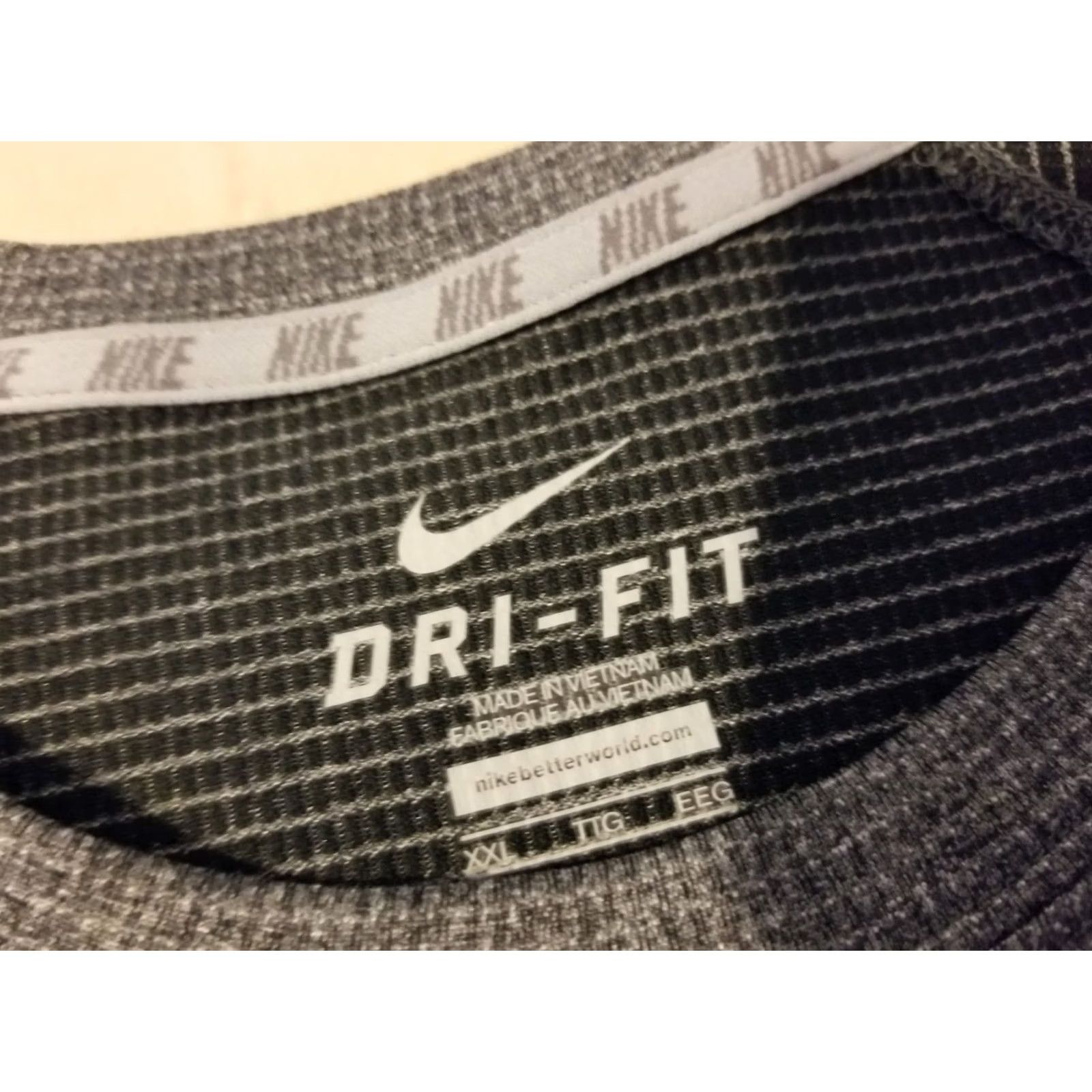 Nike Nike Shirt Mens Athletic Gym Workout Gray 2XL XXL Dri-Fit Sports Size US XXL / EU 58 / 5 - 3 Thumbnail