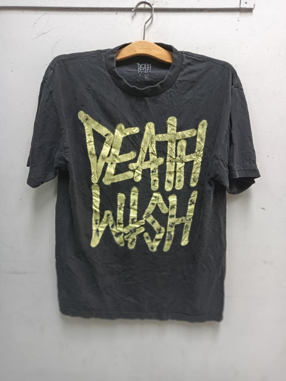 image of Vintage Death Wish Skateboard T-Shirt in Black, Men's (Size Medium)