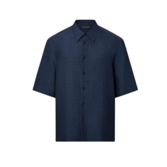 Louis Vuitton Louis Vuitton Louis Vuitton Navy Blue Short Sleeve Shirt-2 Size US M / EU 48-50 / 2 - 1 Thumbnail
