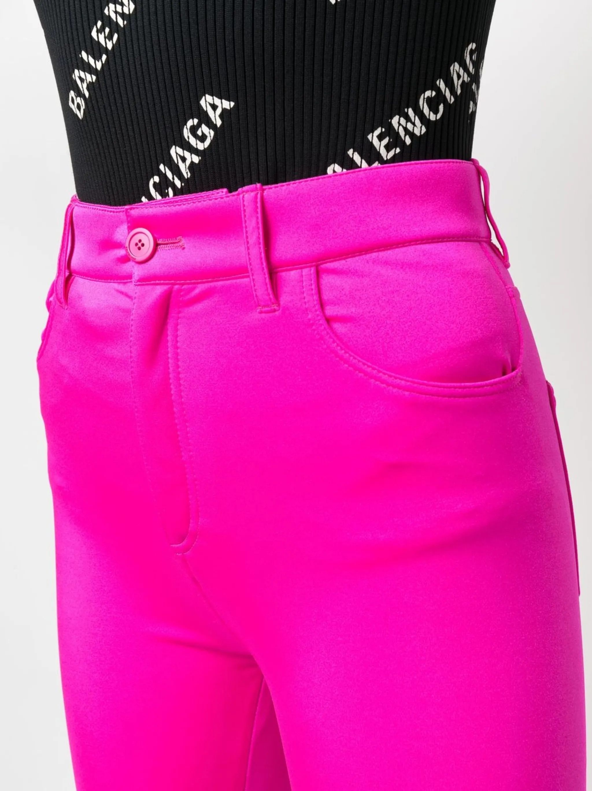 Balenciaga o1y0625 Casual Pant in Fuchsia Size 28" / US 6 / IT 42 - 2 Thumbnail