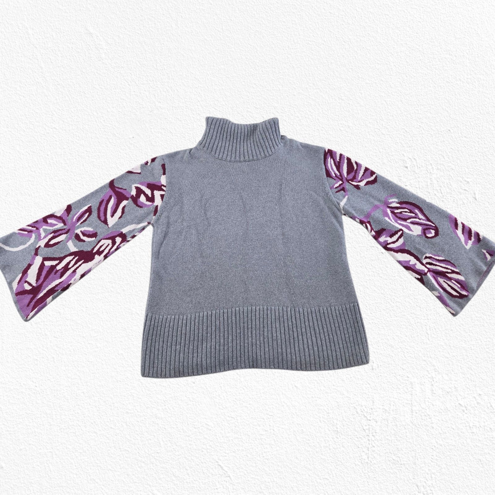 Other Floral Bell Sleeve Turtleneck Pullover Sweater Size Medium Size M / US 6-8 / IT 42-44 - 11 Thumbnail