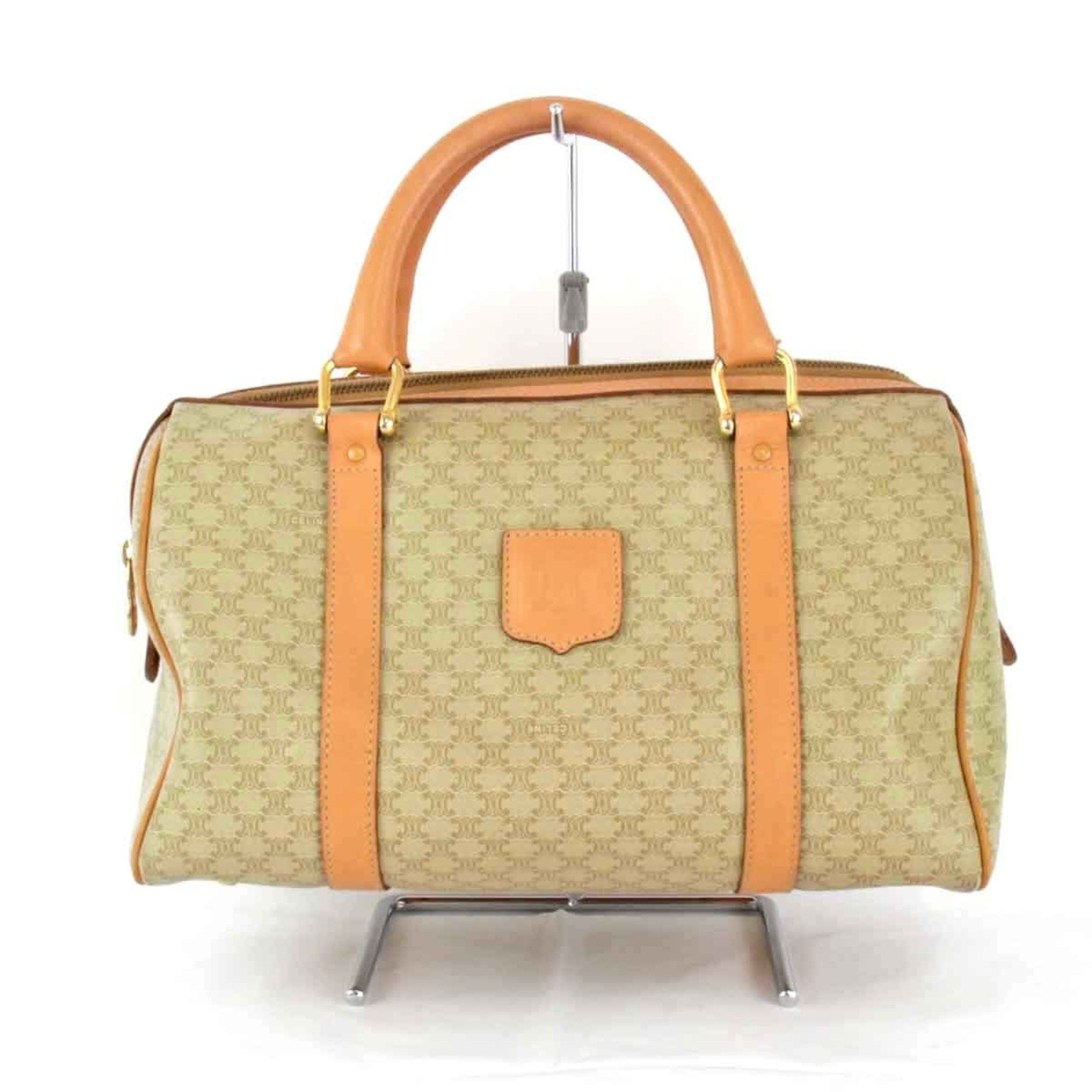 image of Celine Macadam Pattern Handbag Beige Ladies, Women's