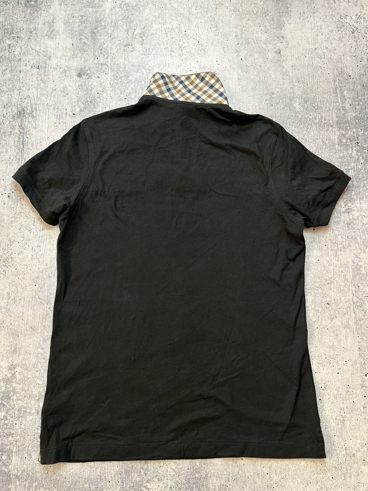 Aquascutum Aquascutum Black Polo Shirt Collared Classic Plaid Size S Size US S / EU 44-46 / 1 - 4 Thumbnail