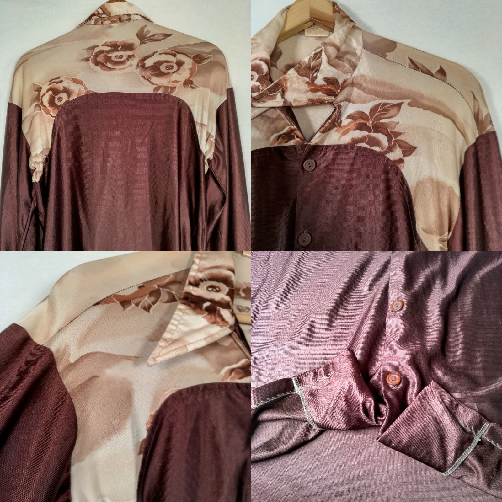 Vintage Vintage Yes Paul Howard California Western Shirt Men M Brown Floral Pointy Collar Country Size US M / EU 48-50 / 2 - 8 Thumbnail