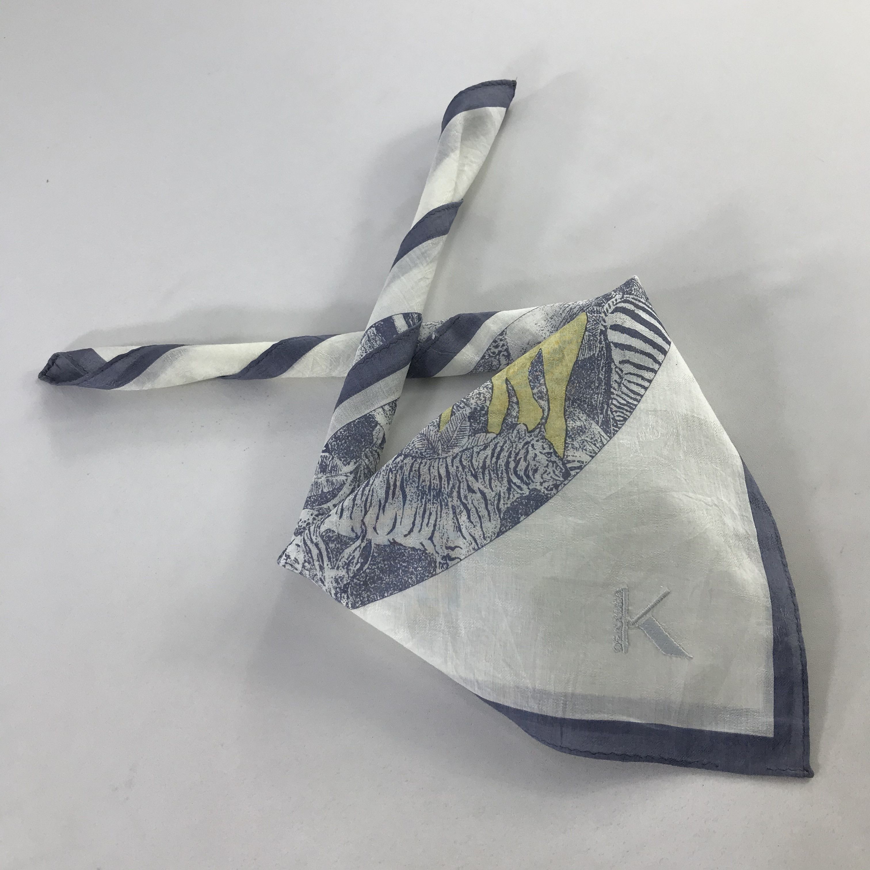 Krizia Uomo × Vintage Krizia Uomo Bandana / Handkerchief / Neckerchief - S1070 Size ONE SIZE - 4 Thumbnail