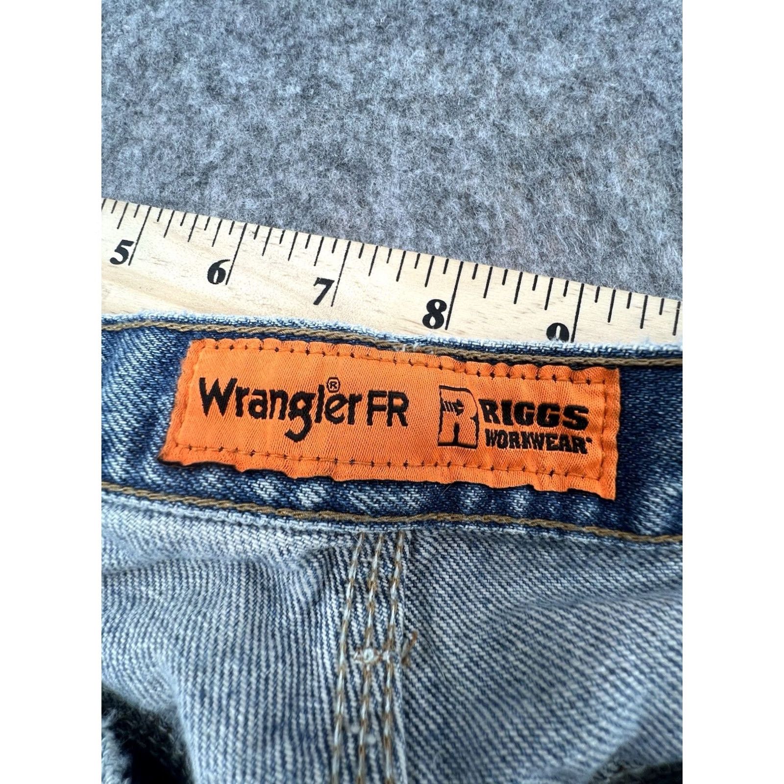 Wrangler Wrangler Flame Resistant FR Jeans Men's Relaxed Work 5-Pocket Denim 36x32 Blue Straight Zip Button Bagged (Regular) Diamon Logo Workwear Vintage? No Size US 36 / EU 52 - 5 Thumbnail