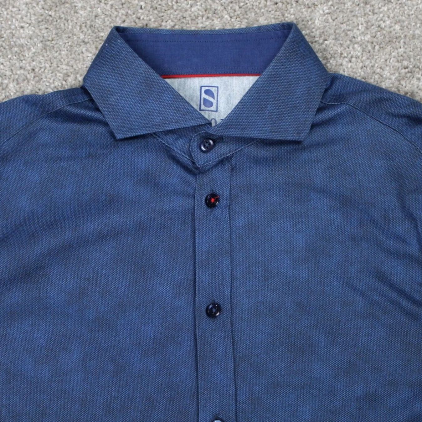 Vintage Desoto Blue Cotton Long Sleeve Button-Up Shirt Mens Small NWT Size US S / EU 44-46 / 1 - 5 Thumbnail