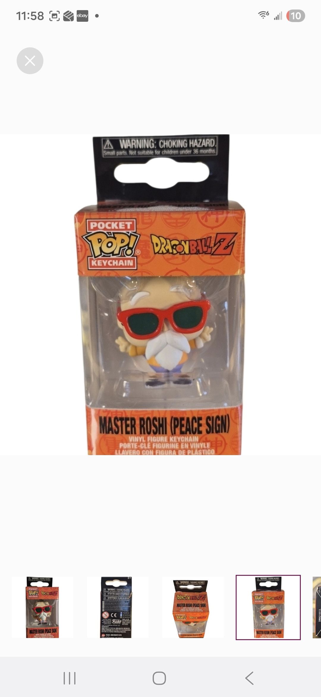 Other Funko × Dragon Ball Z Master Roshi Pocket POP Keychain Size ONE SIZE - 4 Thumbnail