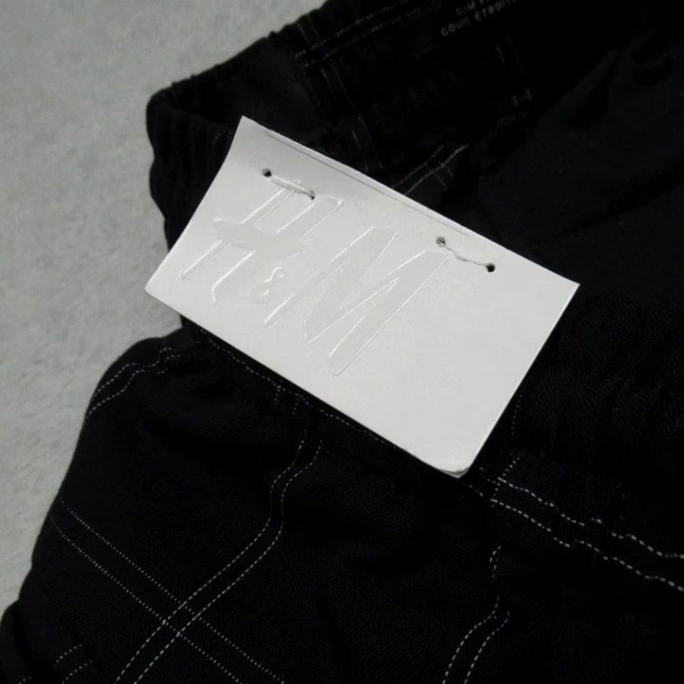 H&M HM Pants Golf Men Slim 30x28 Navy Windowpane Plaid Drawstring Performance Pocket Size US 31 - 7 Thumbnail