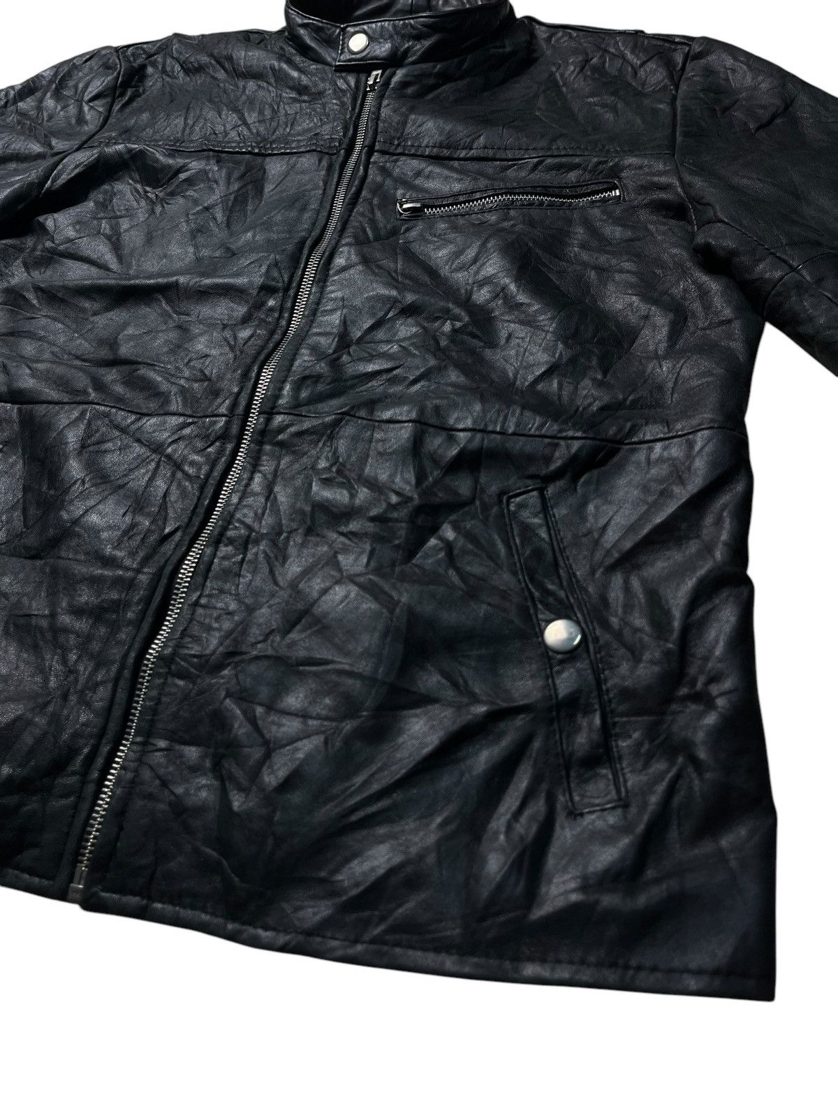 If Six Was Nine RUBIK GENUINE LEATHER LGB STYLE ZIPPED UP JACKET Size US L / EU 52-54 / 3 - 7 Thumbnail