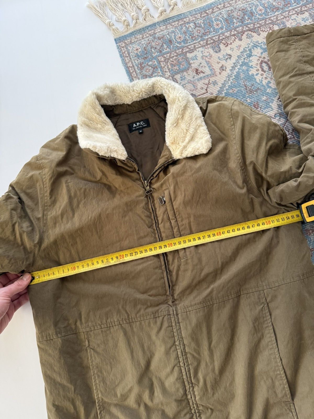 A.P.C. A.P.C. Rue Madame Paris Military Sherpa Khaki Men’s Jacket Size US M / EU 48-50 / 2 - 14 Thumbnail
