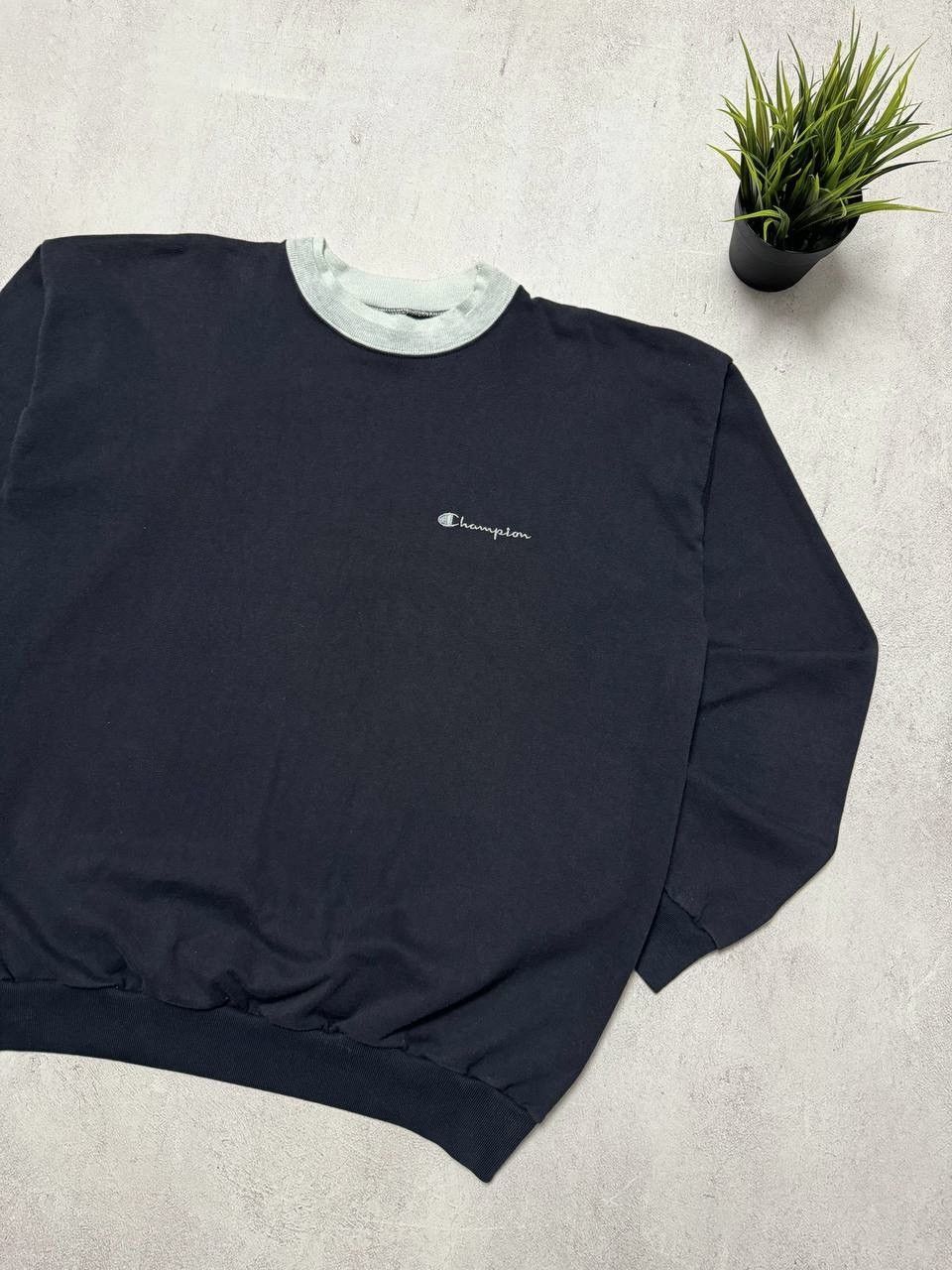 Champion × Vintage Vintage Champion Crewneck Sweatshirt Boxy Fit Mini Logo 80s Size US XL / EU 56 / 4 - 3 Thumbnail