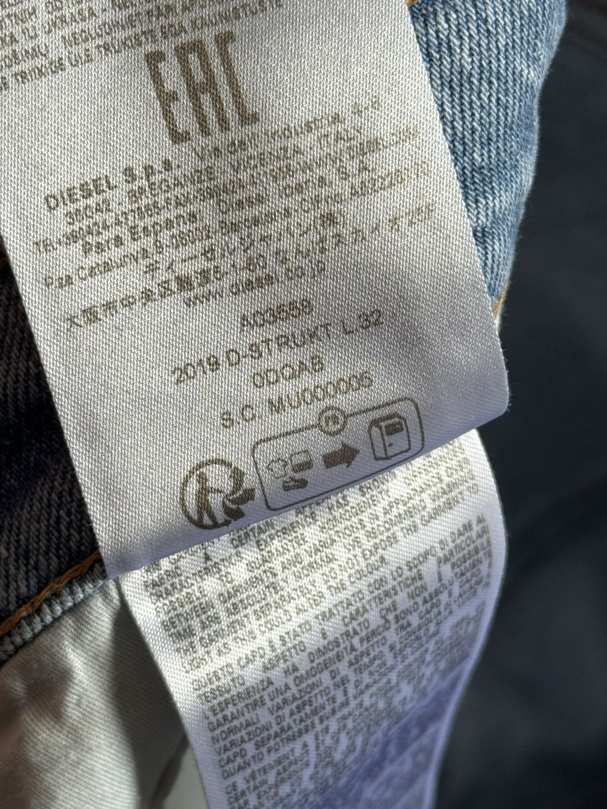 Diesel Diesel 36/32 2019 D-Strukt denim pants jeans trousers 👖 Size US 36 / EU 52 - 12 Thumbnail