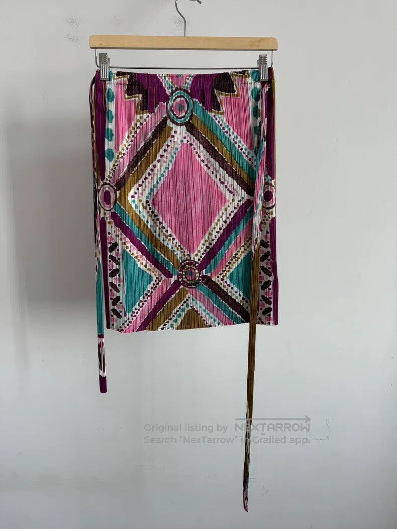 Issey Miyake Issey Miyake size:5 Color Block Midi Skirt Size 22" - 2 Thumbnail