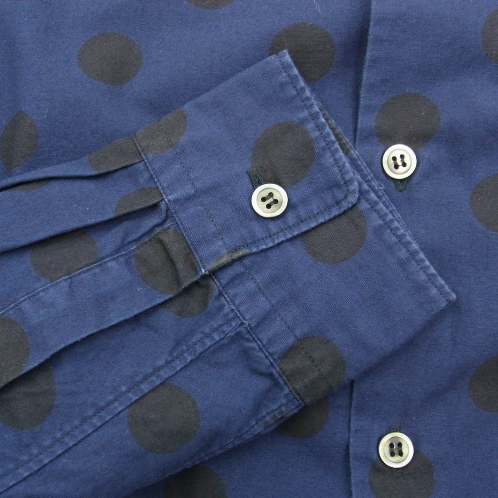 Comme des Garcons Black Shirt Shadow dot pattern long sleeve cotton button up Navy Size US M / EU 48-50 / 2 - 4 Thumbnail