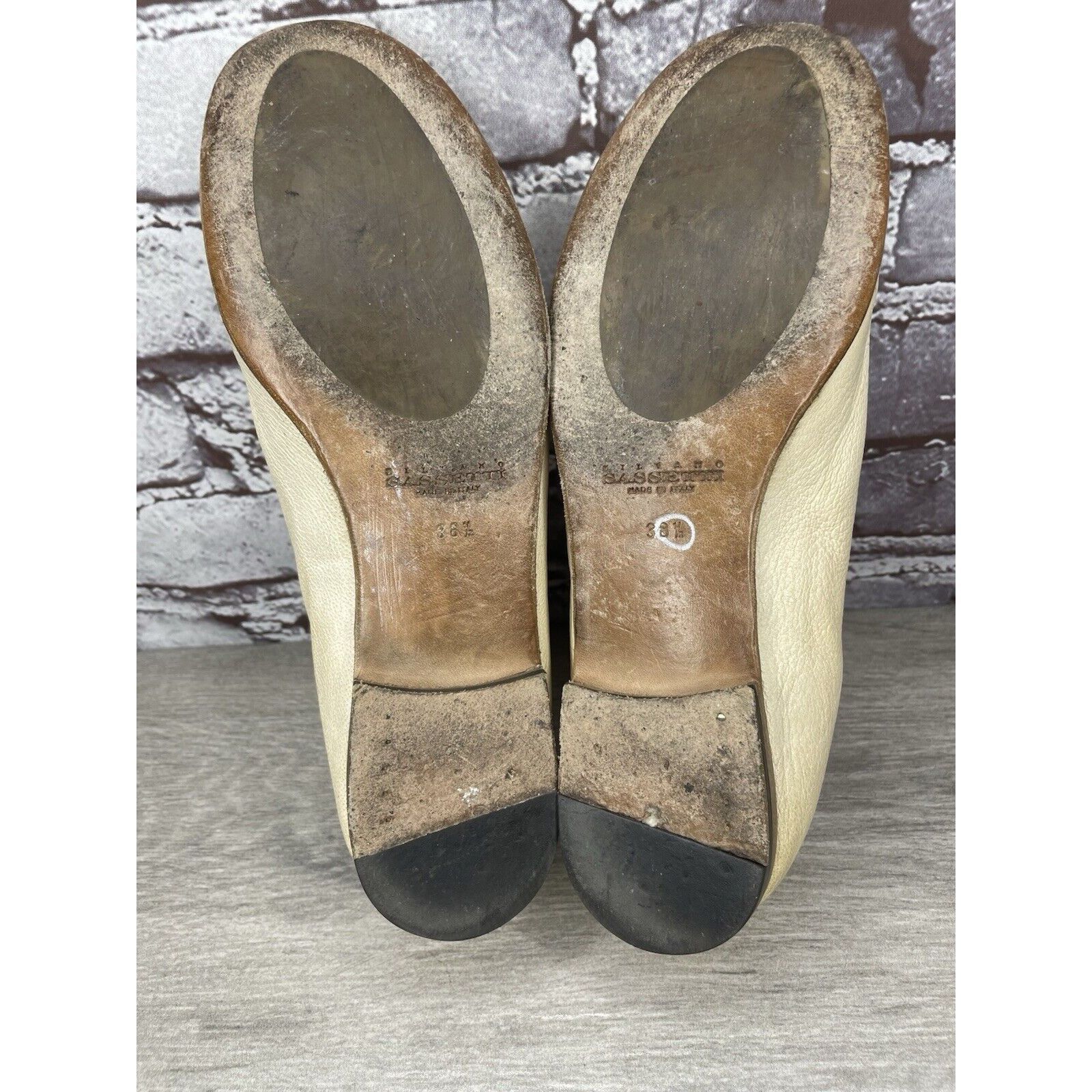Silvano Sassetti Silvano Sassetti Beige Leather Slip On Loafers Flats Shoes W Size US 8 / IT 38 - 8 Thumbnail