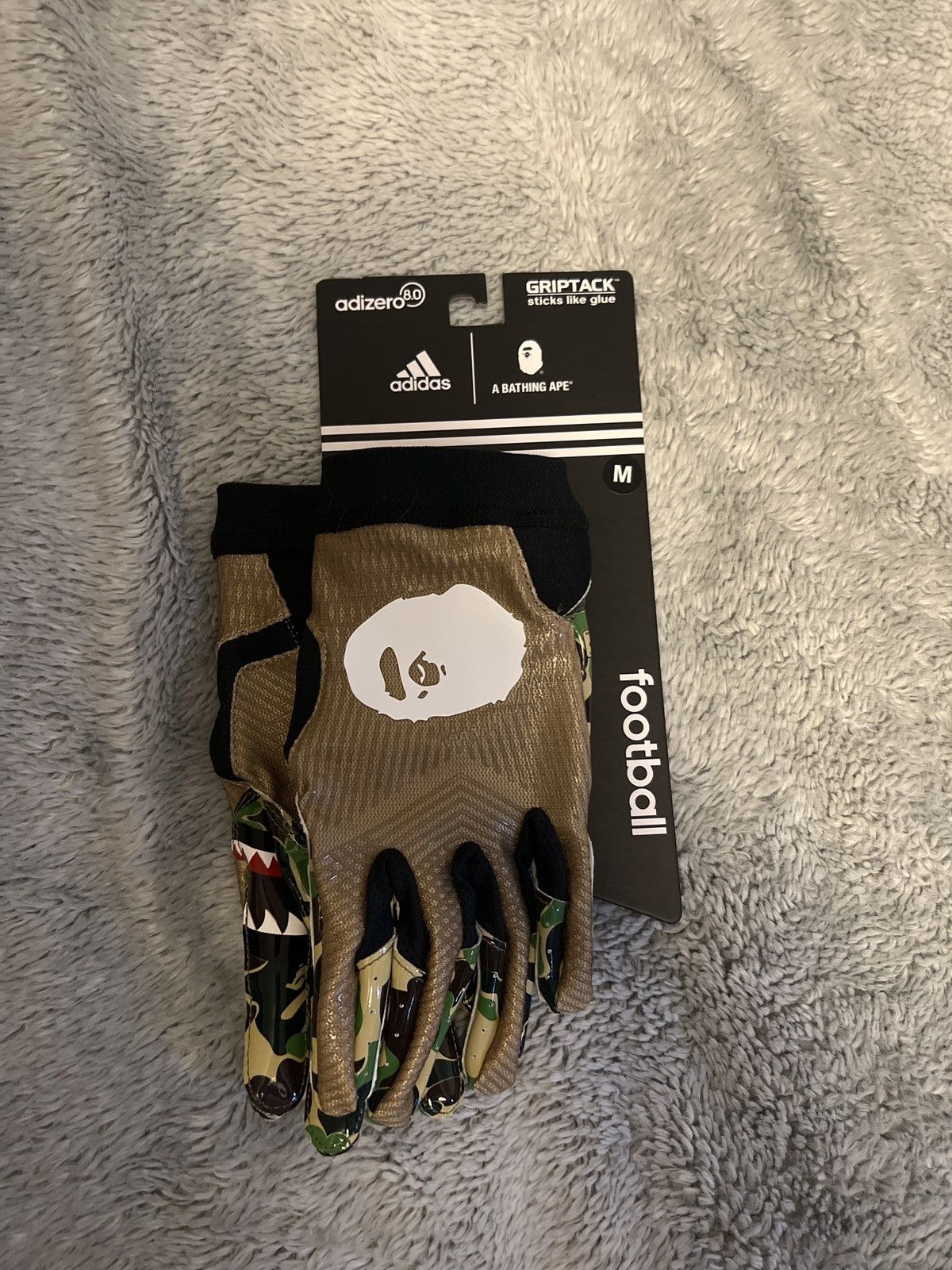 Adidas × Bape ADIZERO BAPE 1ST CAMO / GOLD GLOVES SIZE MEDIUM Size ONE SIZE - 2 Thumbnail