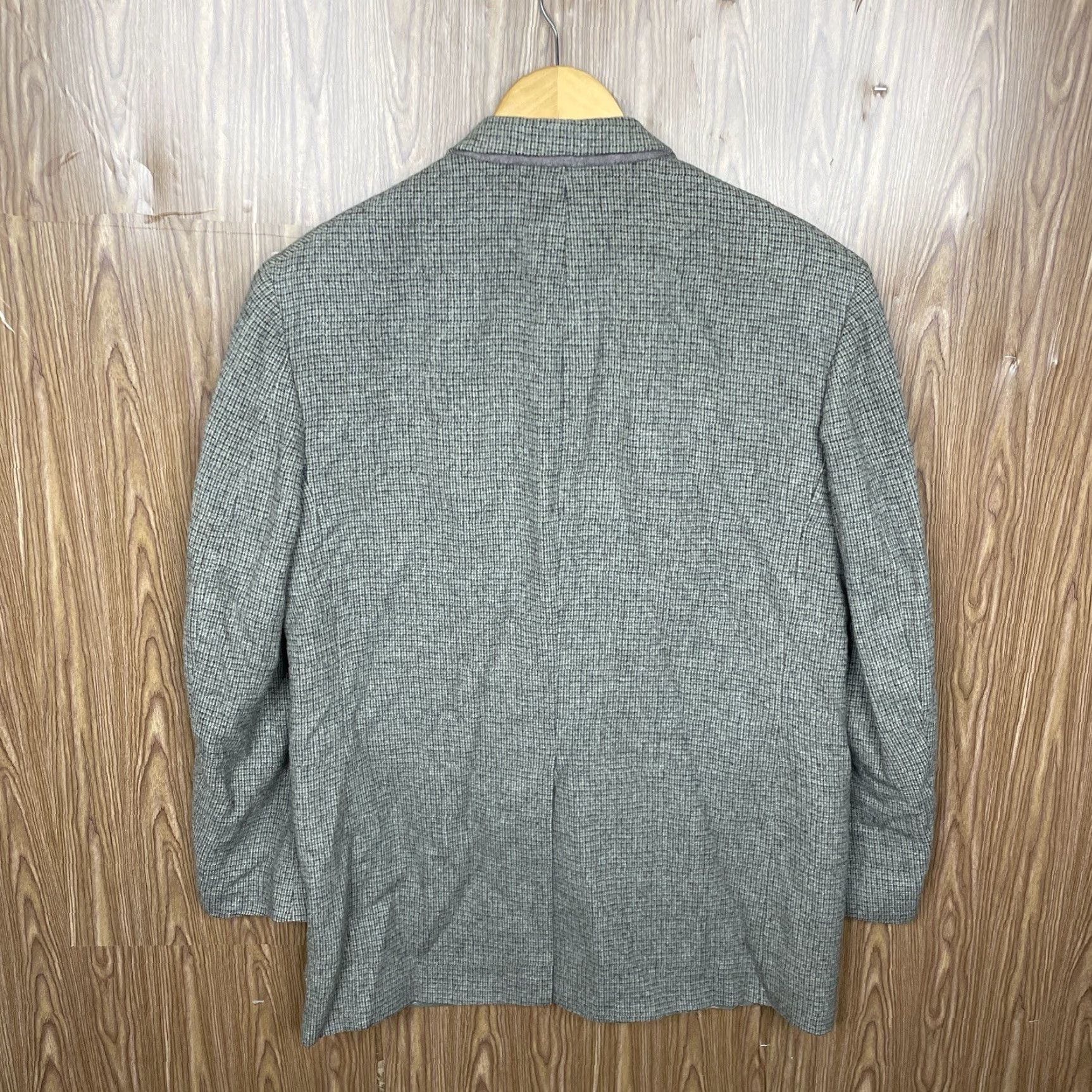 VINTAGE Bill Blass Sport Coat Mens 42R Green Multicolor 100% Camel Hair USA Made Blazer Jacket