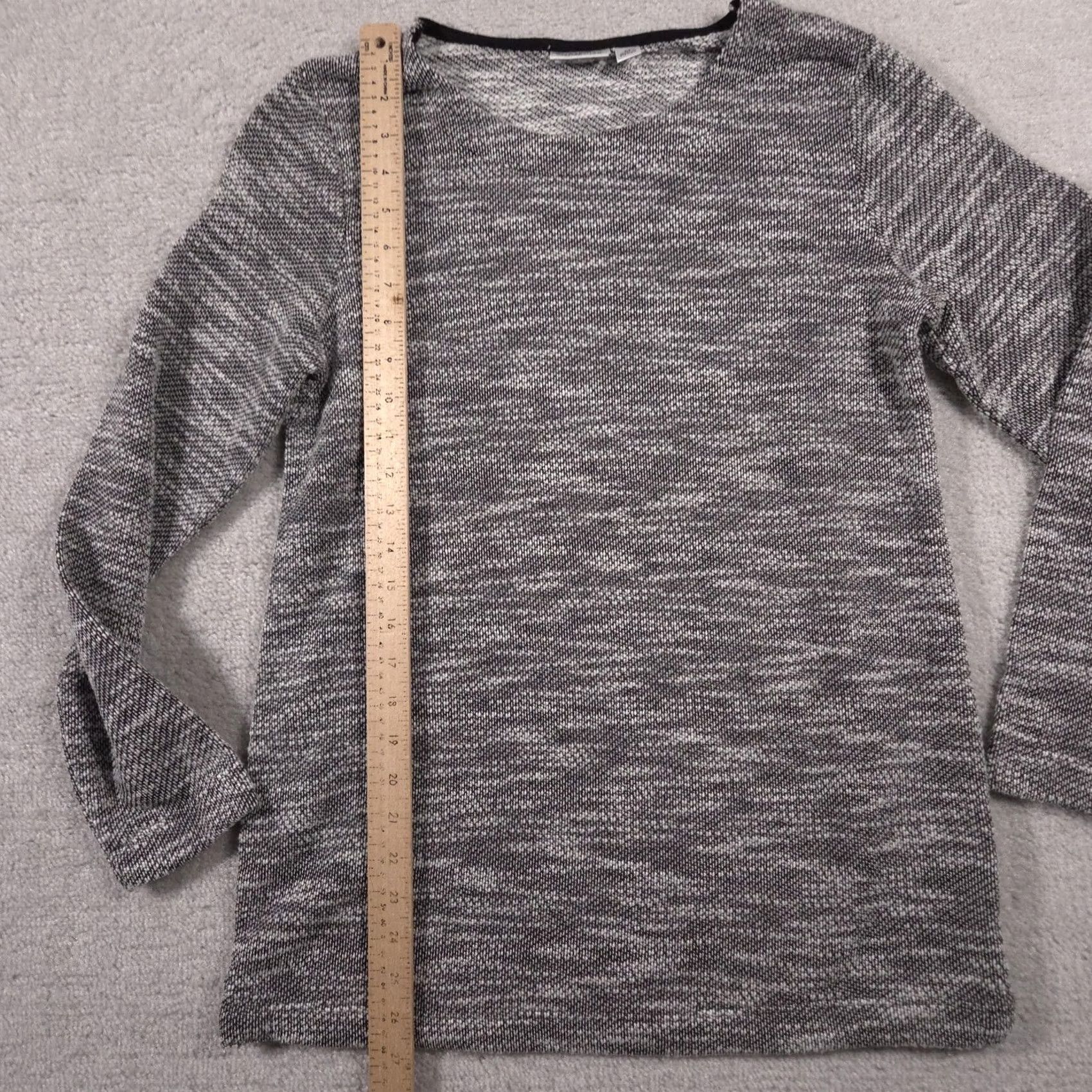 Croft & Barrow Croft & Barrow Sweater Womens Medium Gray Knit Pullover Long Sleeve Cotton Blend Size M / US 6-8 / IT 42-44 - 6 Thumbnail
