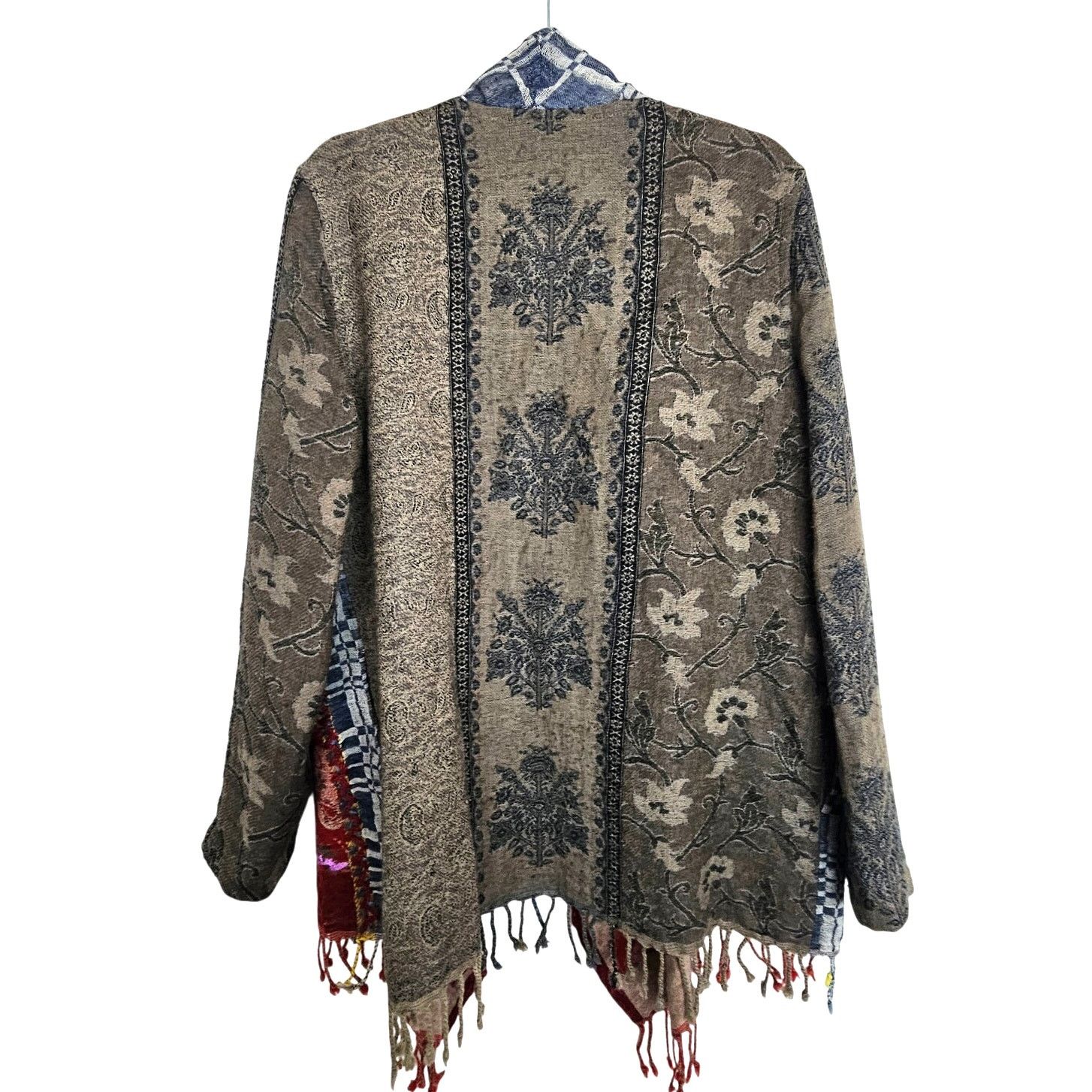 Soft Surroundings Soft Surroundings Juliette Wool Cardgan Sweater Fringe Boho Size ONE SIZE - 10 Thumbnail