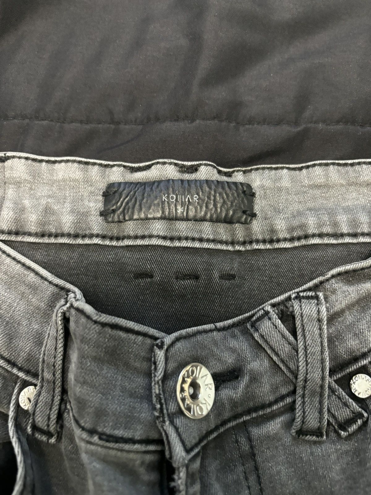 Kollar Clothing Grey Kollar jeans with knee rips Size US 34 / EU 50 - 5 Thumbnail