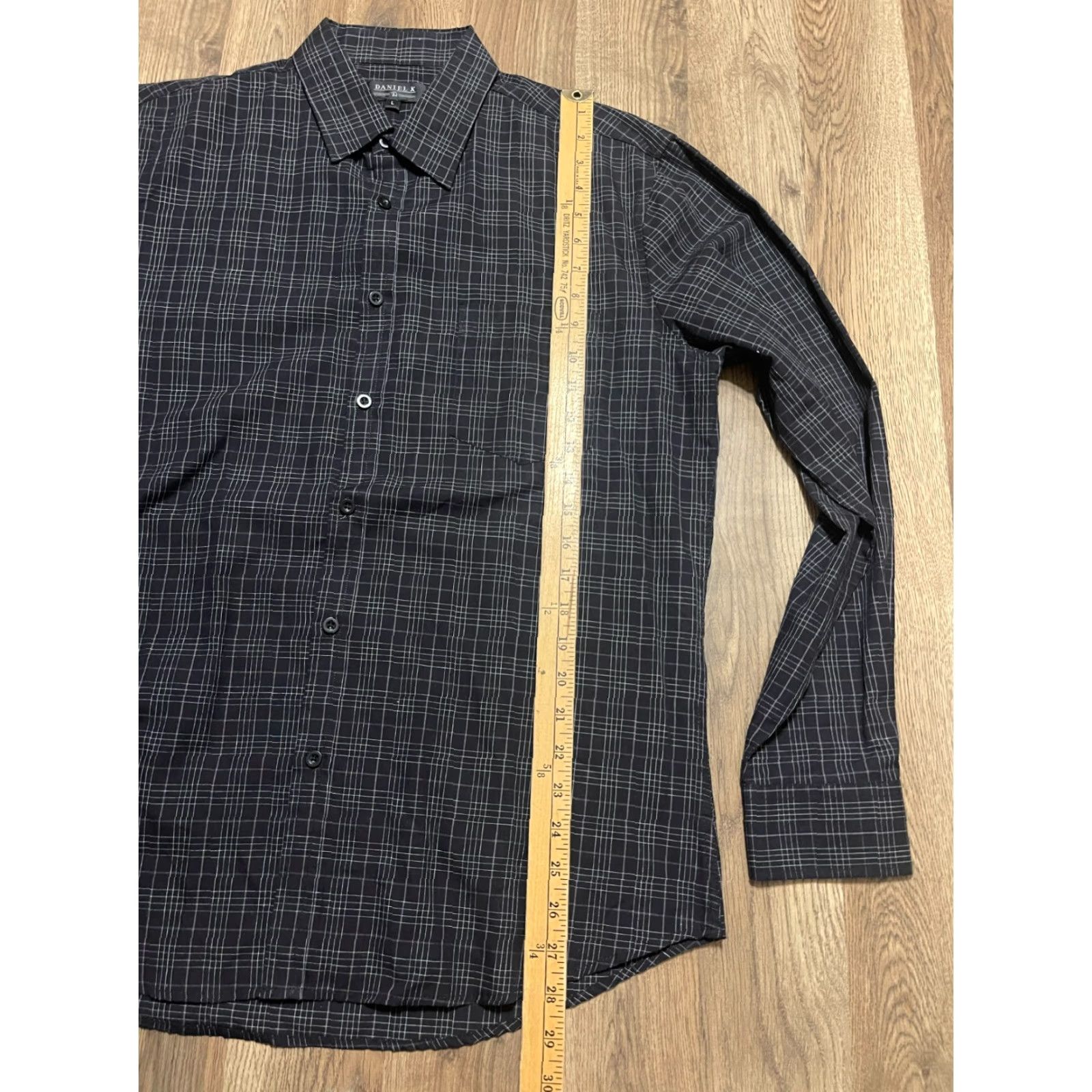 Vintage Daniel K Shirt Men L Black Plaid Button Up Long Sleeve Regular Fit Size US L / EU 52-54 / 3 - 7 Thumbnail