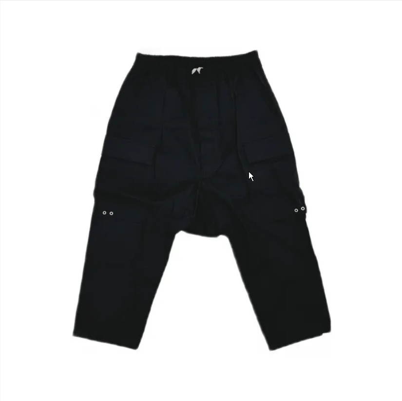 Rick Owens Rick Owens SS22 Black Drawstring Cropped Pants Men's 50 Size US 34 / EU 50 - 9 Thumbnail