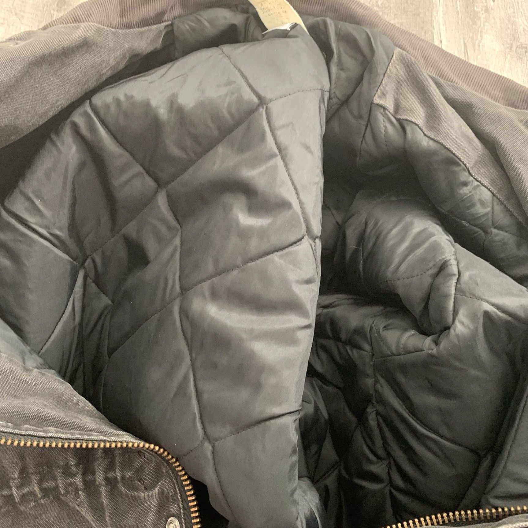 Carhartt VINTAGE Carhartt C05 Barn Jacket Mens 2XL Gray Black Quilted Lined Corduroy Collar USA Size US XXL / EU 58 / 5 - 2 Thumbnail