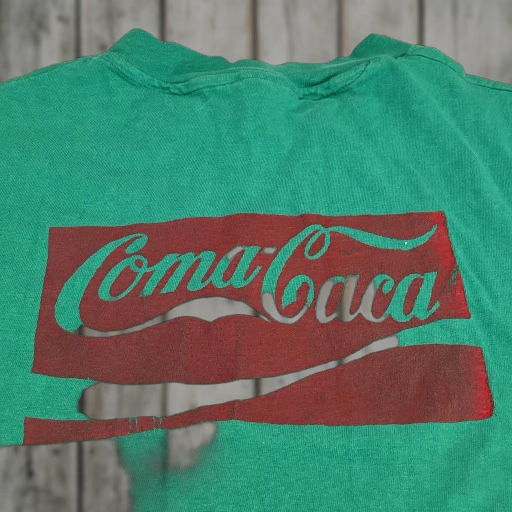 Hanes VINTAGE Hanes Rosarita Beach Mexico Graphic Shirt XL Green Unisex 1990s Short Sleeve 22" Chest Single Stitch Mens Womens Size US XL / EU 56 / 4 - 1 Thumbnail