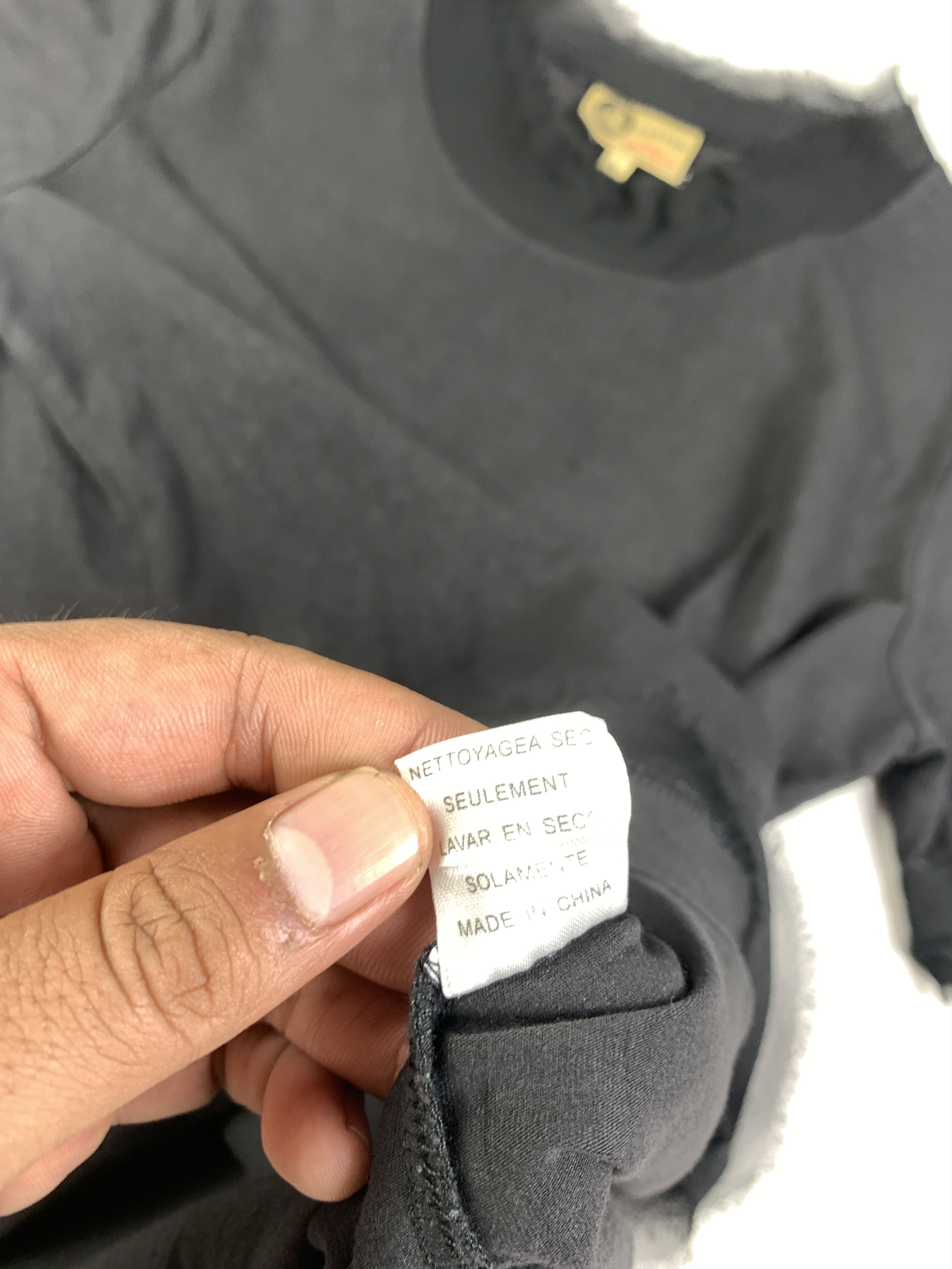 Lanvin LANVIN Black Mix Mesh Elastane Tee (L) Size L / US 10 / IT 46 - 9 Thumbnail