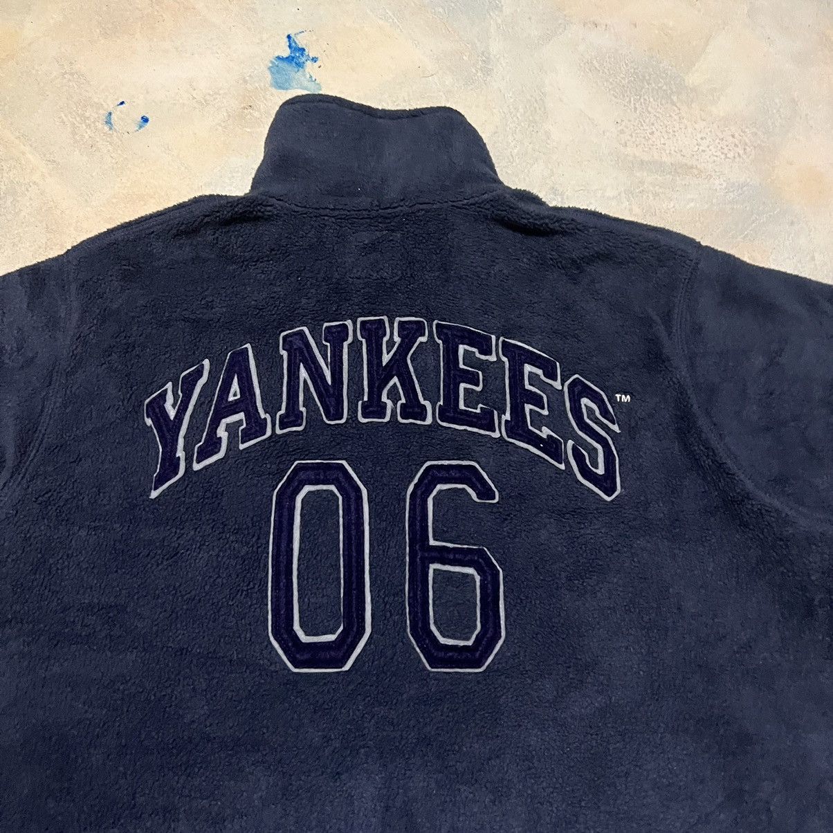 MLB Vintage New York Yankees MLB Half Zipper Sweatshirt Size US L / EU 52-54 / 3 - 6 Thumbnail