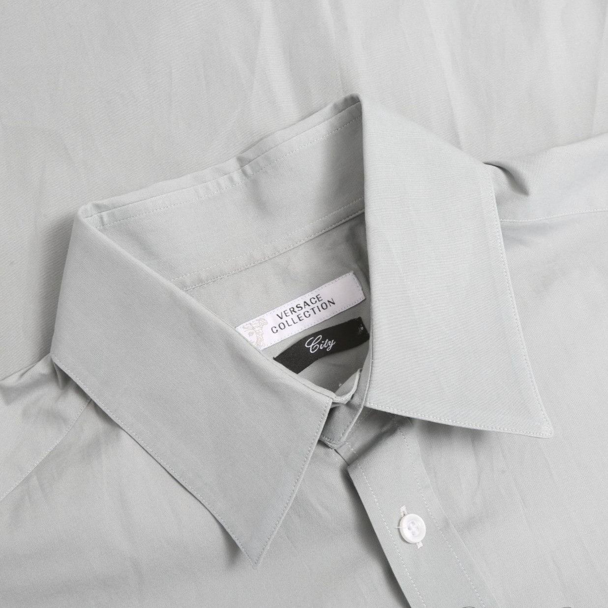 Versace Versace Collection City Fit Smoke Grey Long Sleeve Button Do Size US S / EU 44-46 / 1 - 6 Thumbnail