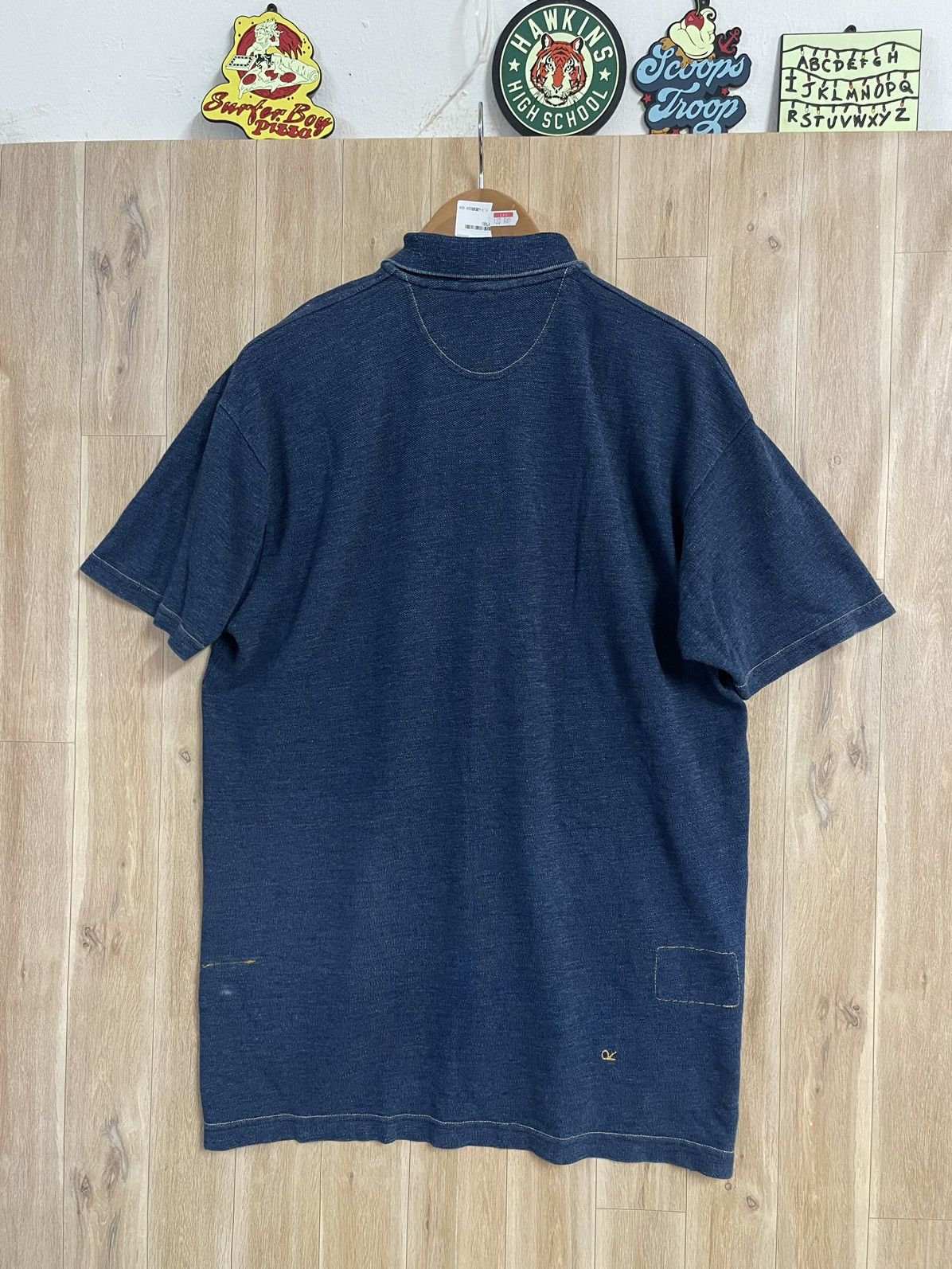 45rpm × Indigo × Japanese Brand 45RPM Deep Indigo Polo Shirt L Made in Japan 🇯🇵 Size US L / EU 52-54 / 3 - 9 Thumbnail