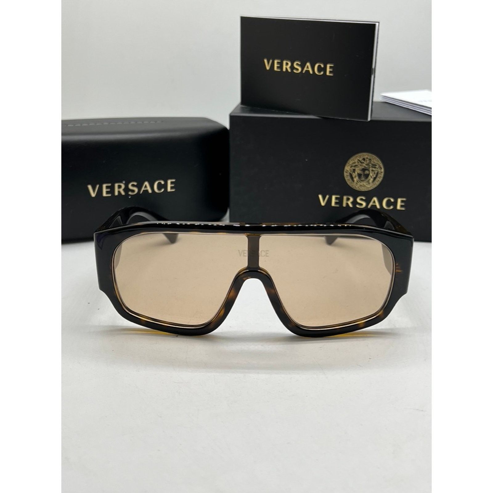 Versace NEW Versace VE4439 Mask Sunglasses in Brown Size ONE SIZE - 7 Thumbnail