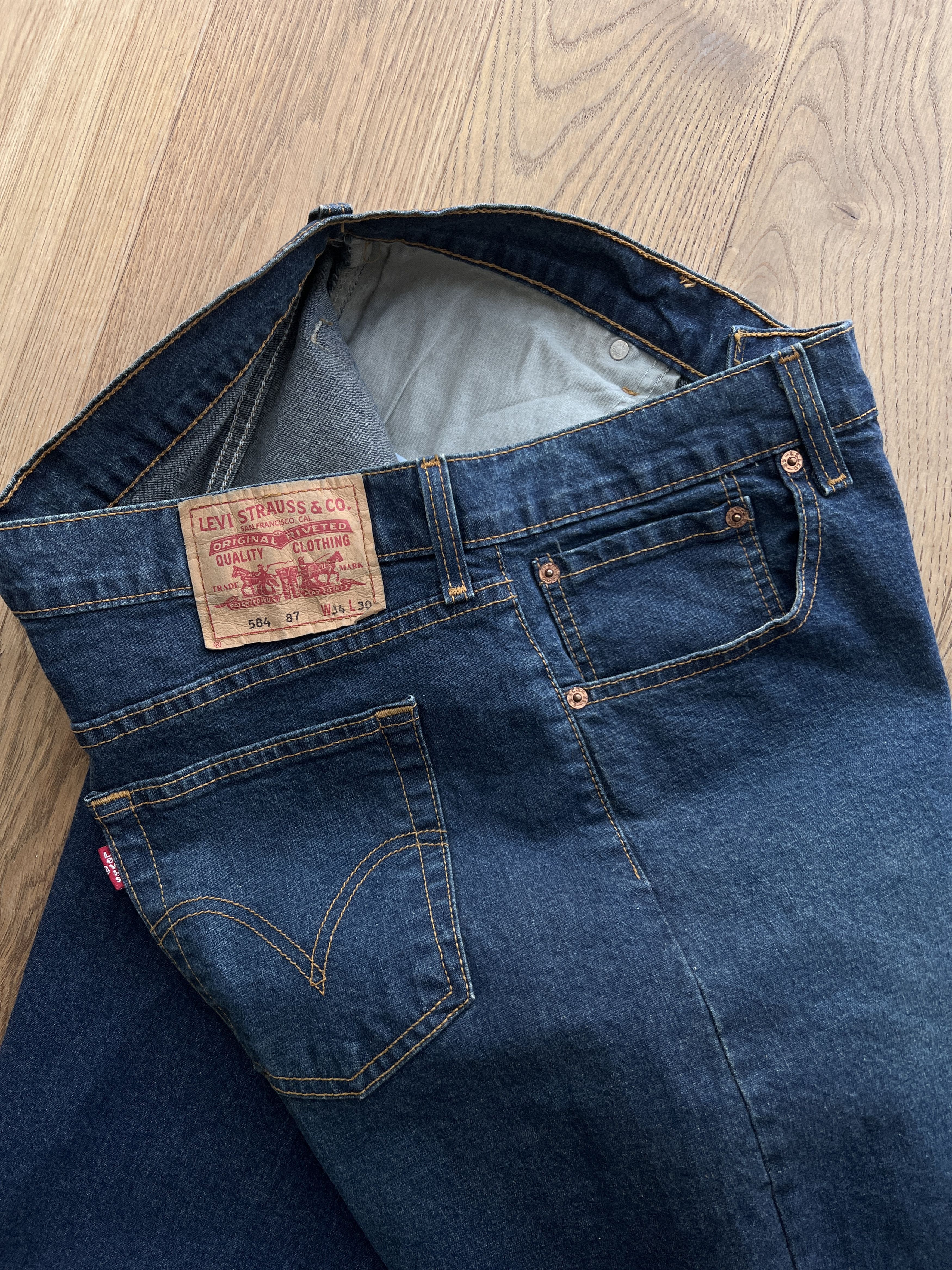 Levi's Vintage Clothing RARE Levis Flared Boot Cut Denim vintage 00s Retro Jeans y2k Size US 34 / EU 50 - 13 Thumbnail