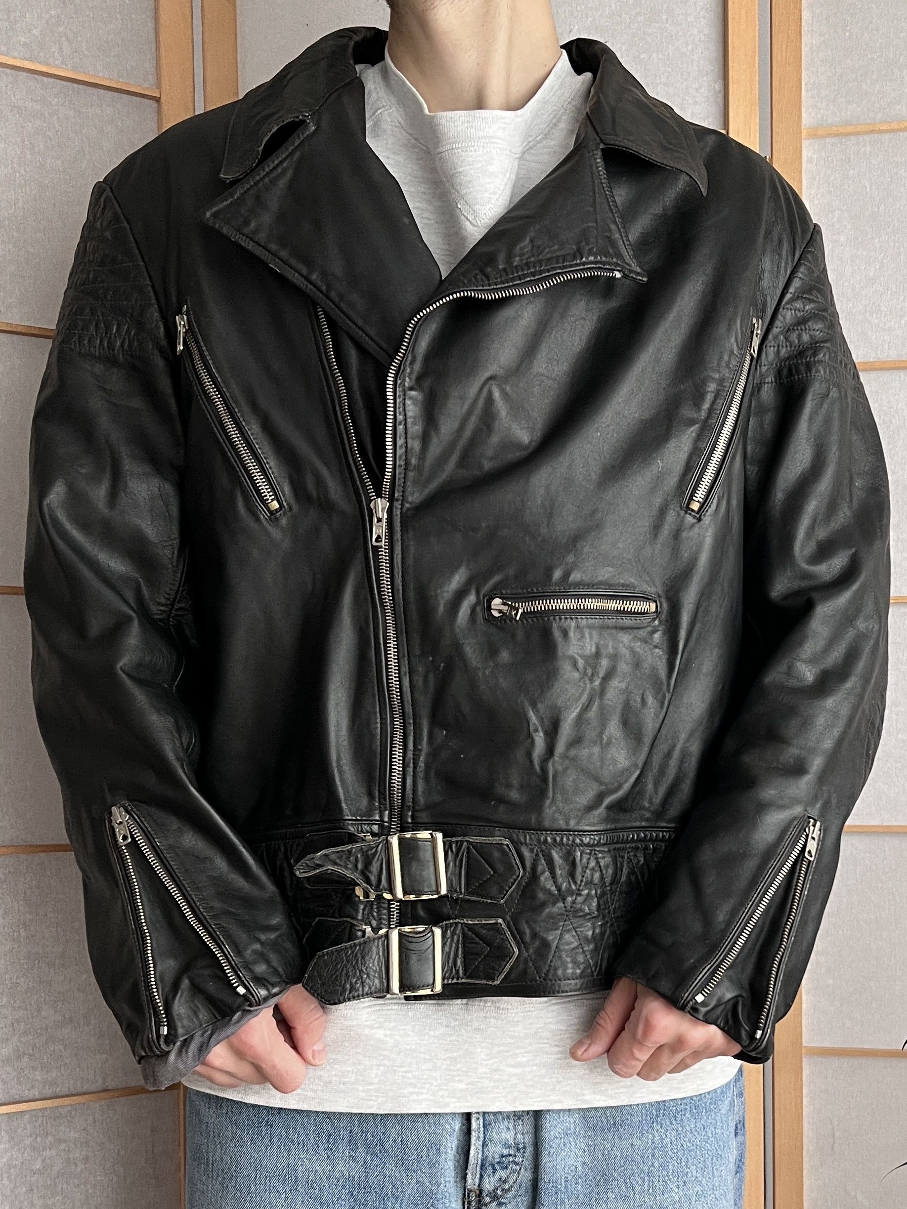 If Six Was Nine 14th Addiction balenciaga style leather jacket biker bomber Size US L / EU 52-54 / 3 - 7 Thumbnail